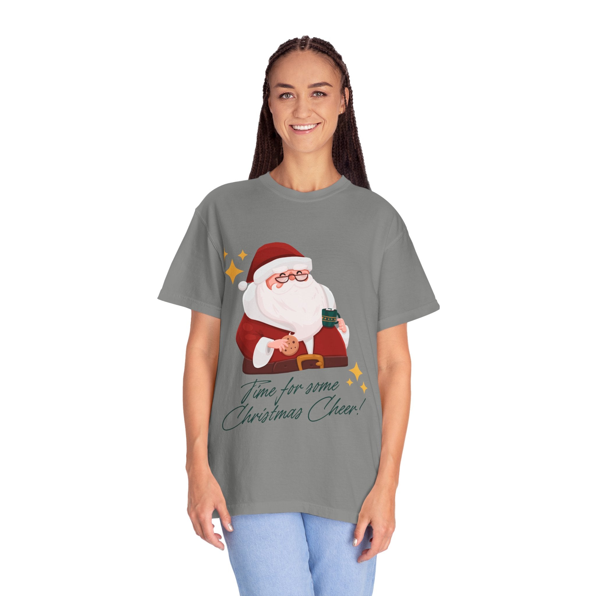 Festive Christmas T-Shirt, Holiday Apparel, Santa Graphic Tee, Unisex Christmas Gift, Seasonal Outfit, Cheerful Holiday Wear