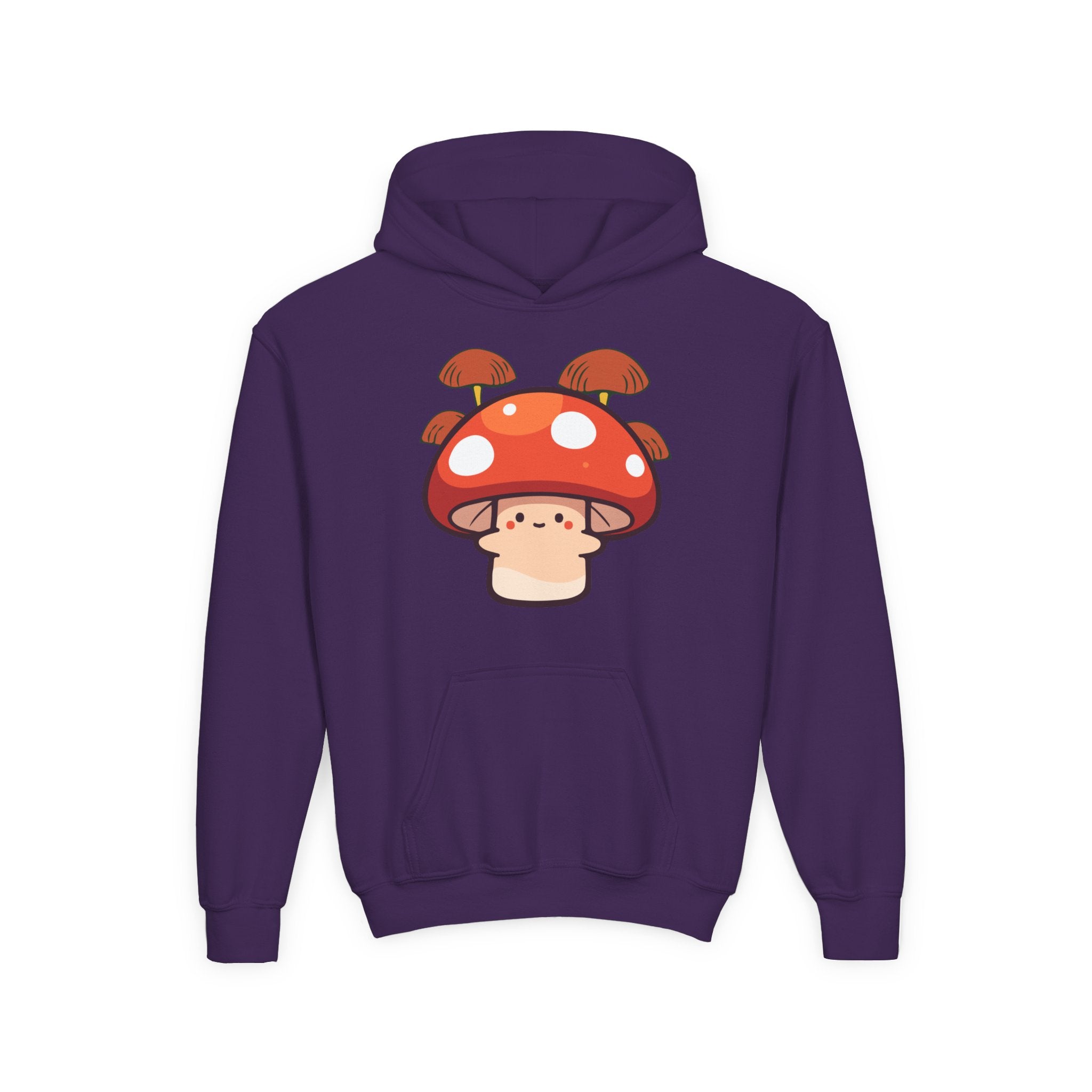 Cute Mushroom Youth Hoodie, Cozy Mushroom Sweatshirt for Kids, Perfect for Fall, Gifts for Young Nature Lovers, Fun Casual Wear