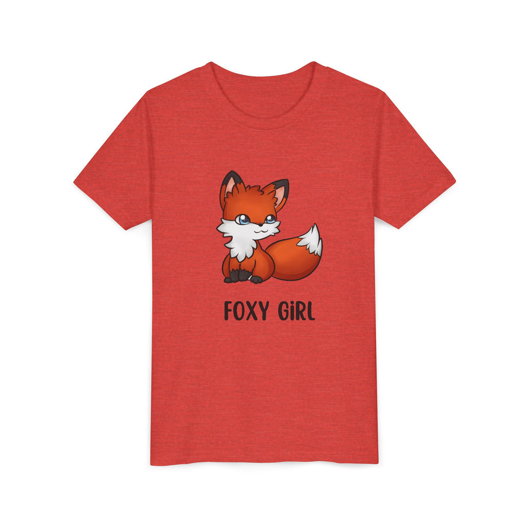 Foxy Girl Youth Tee, Cute Animal Shirt, Kids' Graphic Tee, Fun Fashion, Birthday Gift, Playful Style