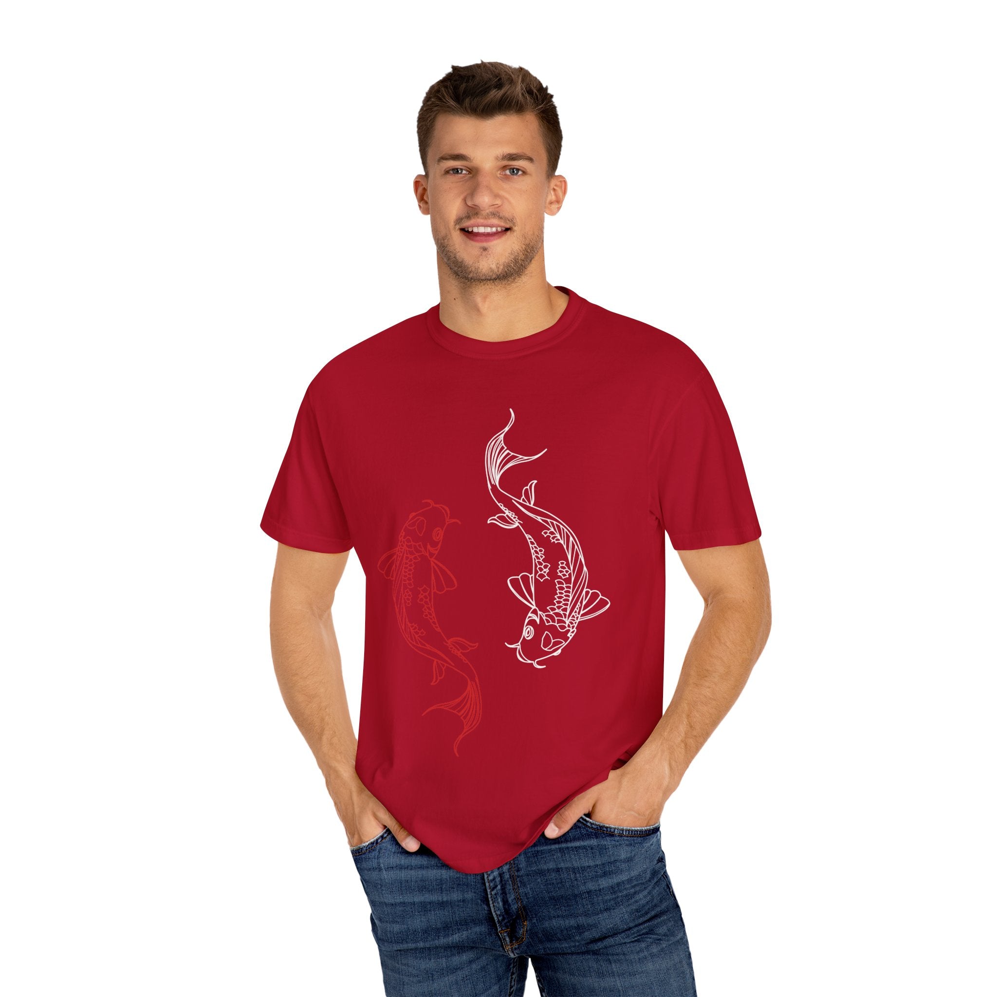 Koi Fish Unisex T-Shirt | Art Tee, Summer Style, Casual Wear, Gift for Nature Lovers, Zen & Peaceful Vibe