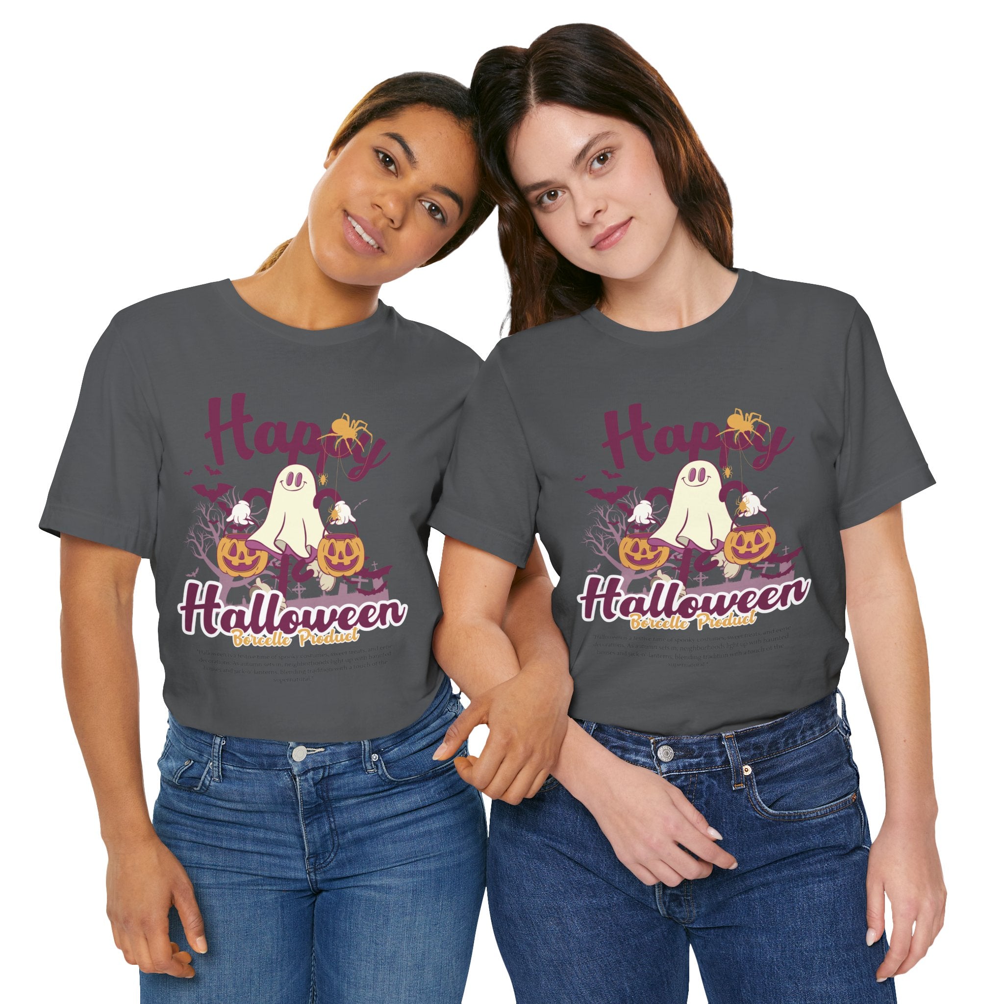 Halloween Unisex T-Shirt, Cute Ghost Tee, Fall Apparel, Kids Halloween Costume, Spooky Season Shirt, Trick or Treat Gift
