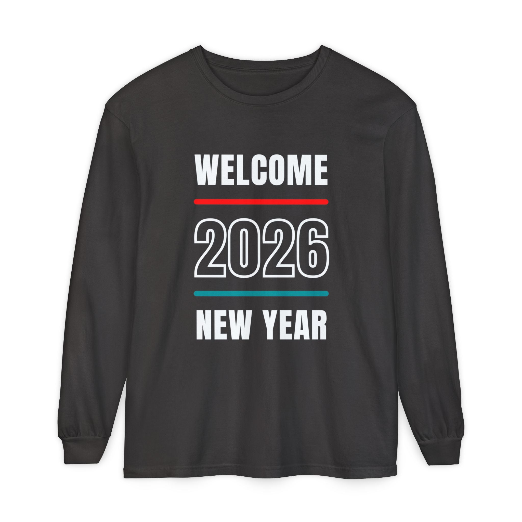 2026 New Year Long Sleeve T-Shirt | Unisex Cotton Tee for Celebration, Holiday Gift, Festive Apparel, Casual Wear