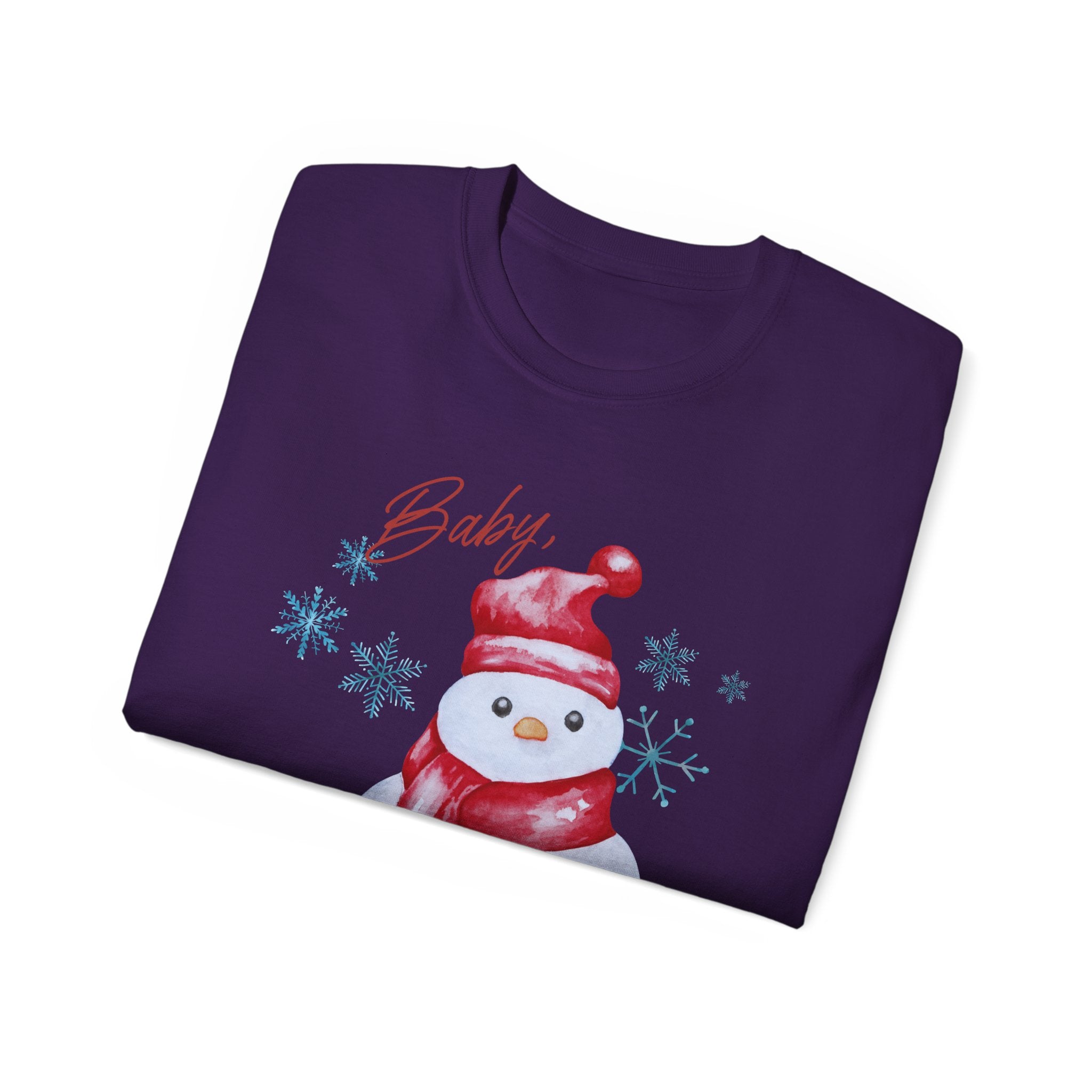 Winter Wonderland Snowman Tee, Unisex Cotton T-Shirt for Holiday Cheer, Christmas Party, Gift, Cozy Winter Apparel