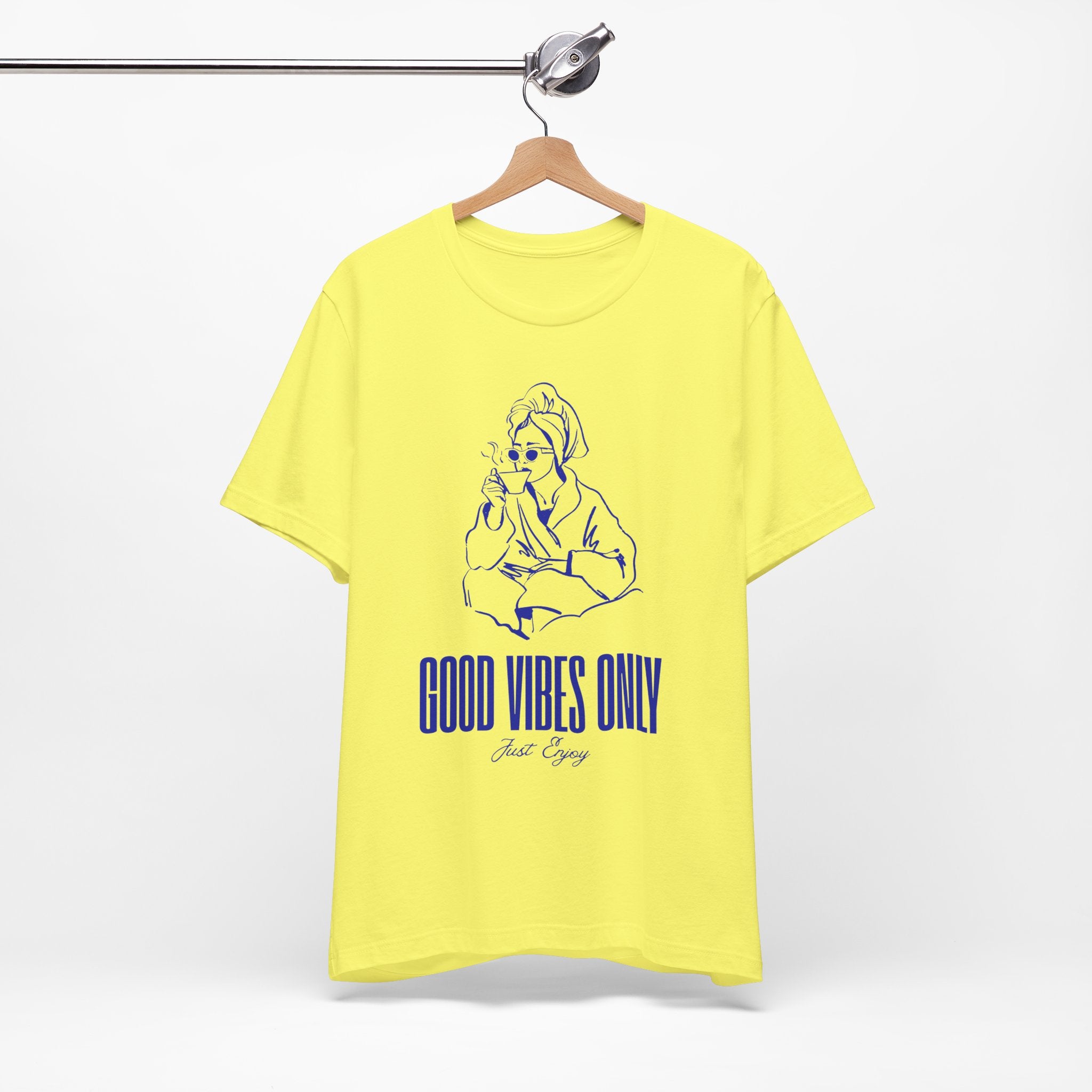 Good Vibes Only Unisex Jersey Tee - Relaxed Fit, Casual Outing, Gift for Friend, Positive Energy Shirt, Summer Wear