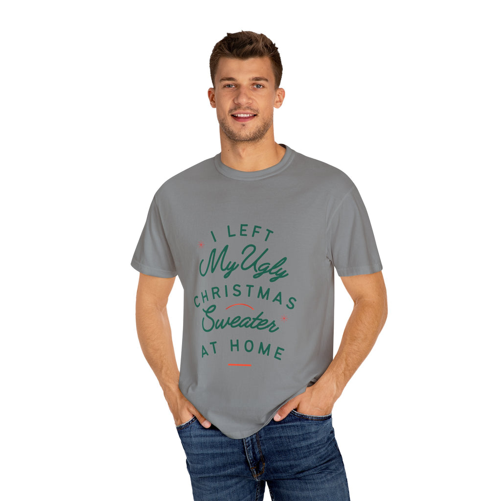 Ugly Christmas Sweater T-Shirt, Fun Holiday Tee, Christmas Gift, Unisex T-Shirt, Festive Party Wear, Family Gathering Shirt