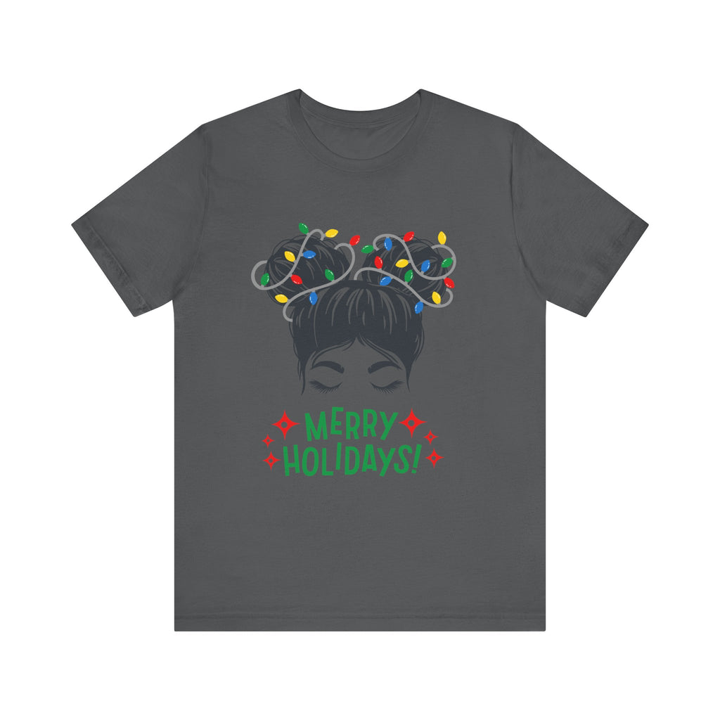 Festive Holiday Tee - Merry Holidays Graphic, Unisex Jersey Short Sleeve Shirt, Christmas Apparel, Seasonal Gift, Cozy Vibes