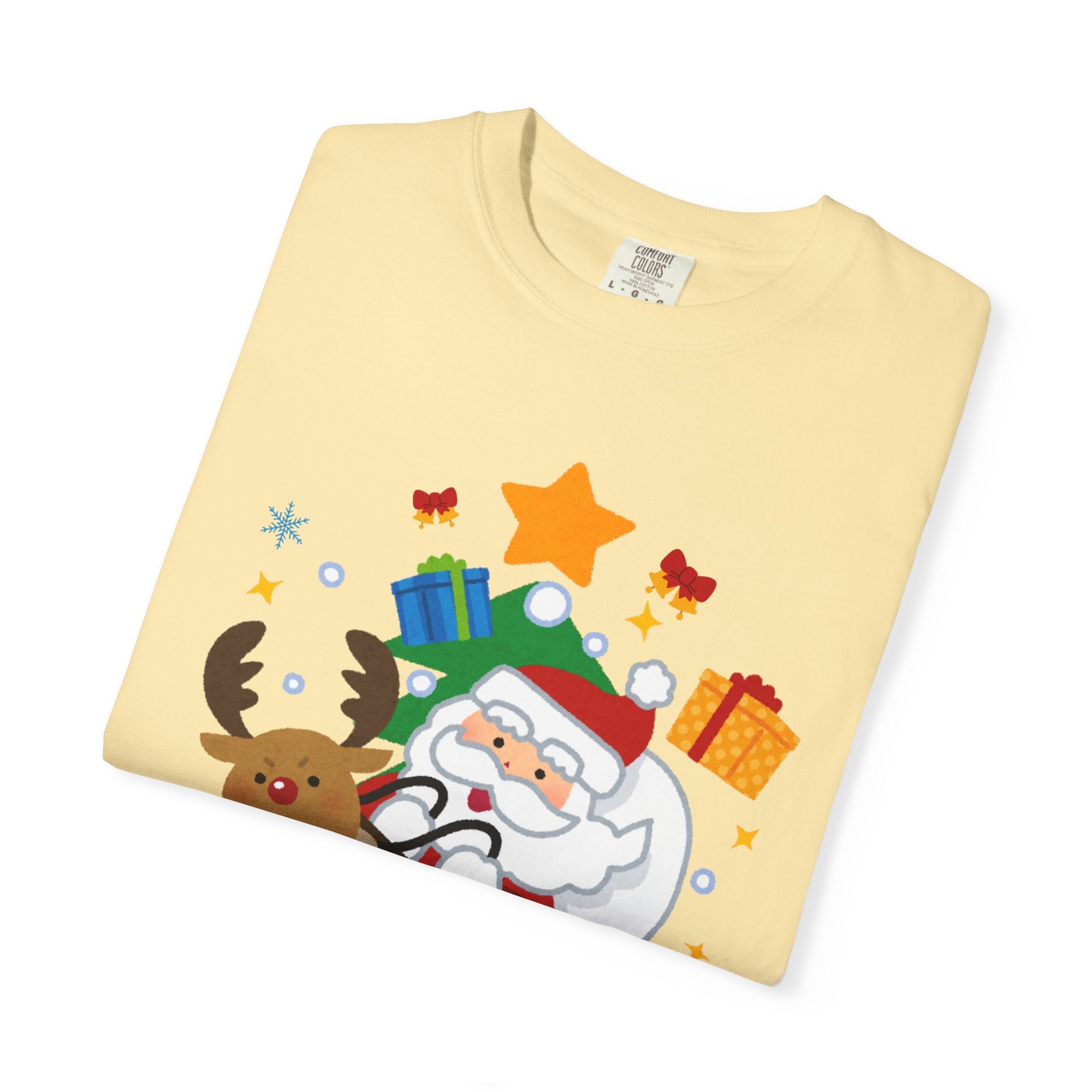 Festive Santa T-Shirt | Christmas Tee, Unisex Holiday Shirt, Merry Christmas Gift, Cute Design for Kids & Adults