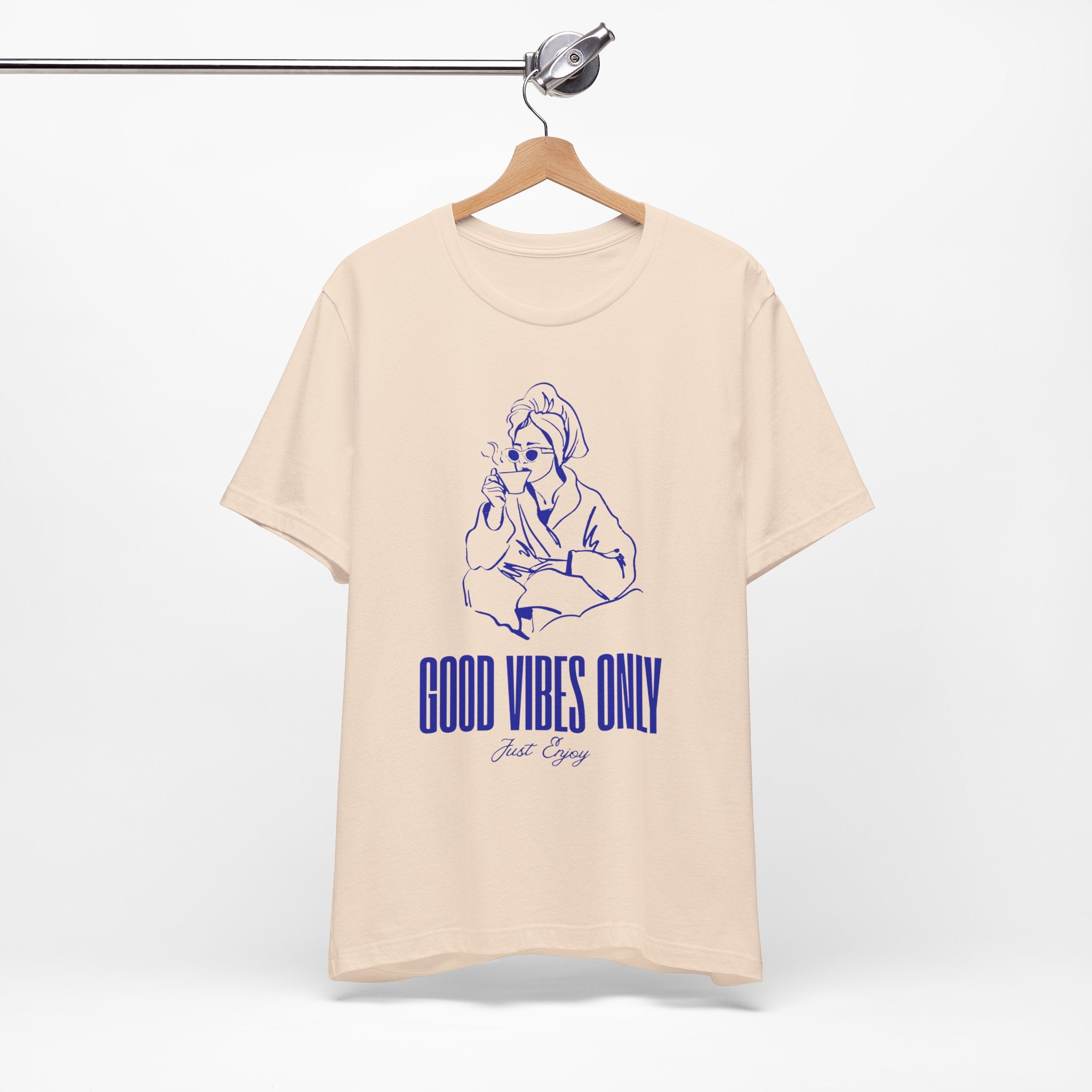 Good Vibes Only Unisex Jersey Tee - Relaxed Fit, Casual Outing, Gift for Friend, Positive Energy Shirt, Summer Wear
