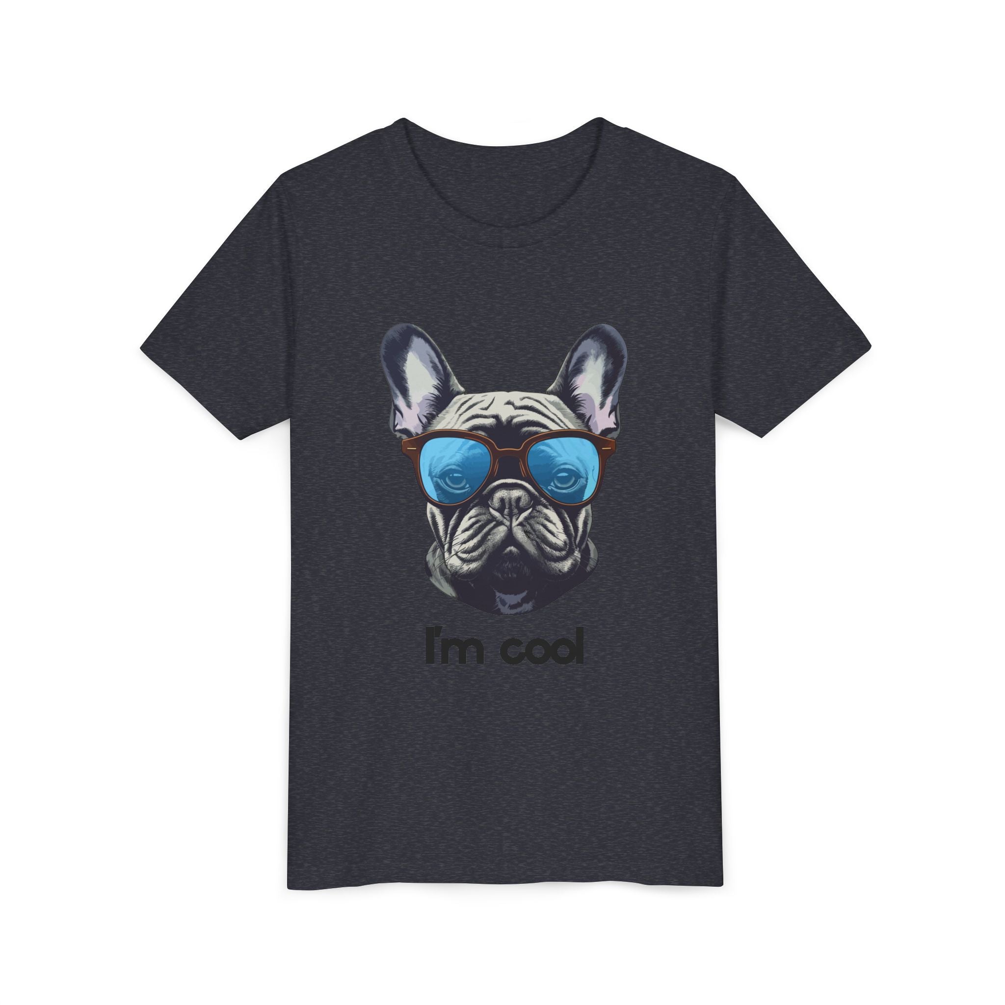 Cool French Bulldog Youth Tee - Fun Gift for Kids, Summer Wear, Pet Lovers, Birthday Present, Casual Style
