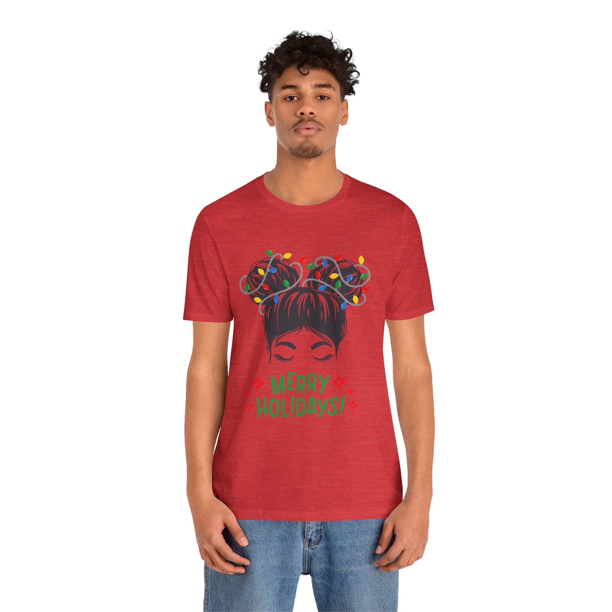 Festive Holiday Tee - Merry Holidays Graphic, Unisex Jersey Short Sleeve Shirt, Christmas Apparel, Seasonal Gift, Cozy Vibes
