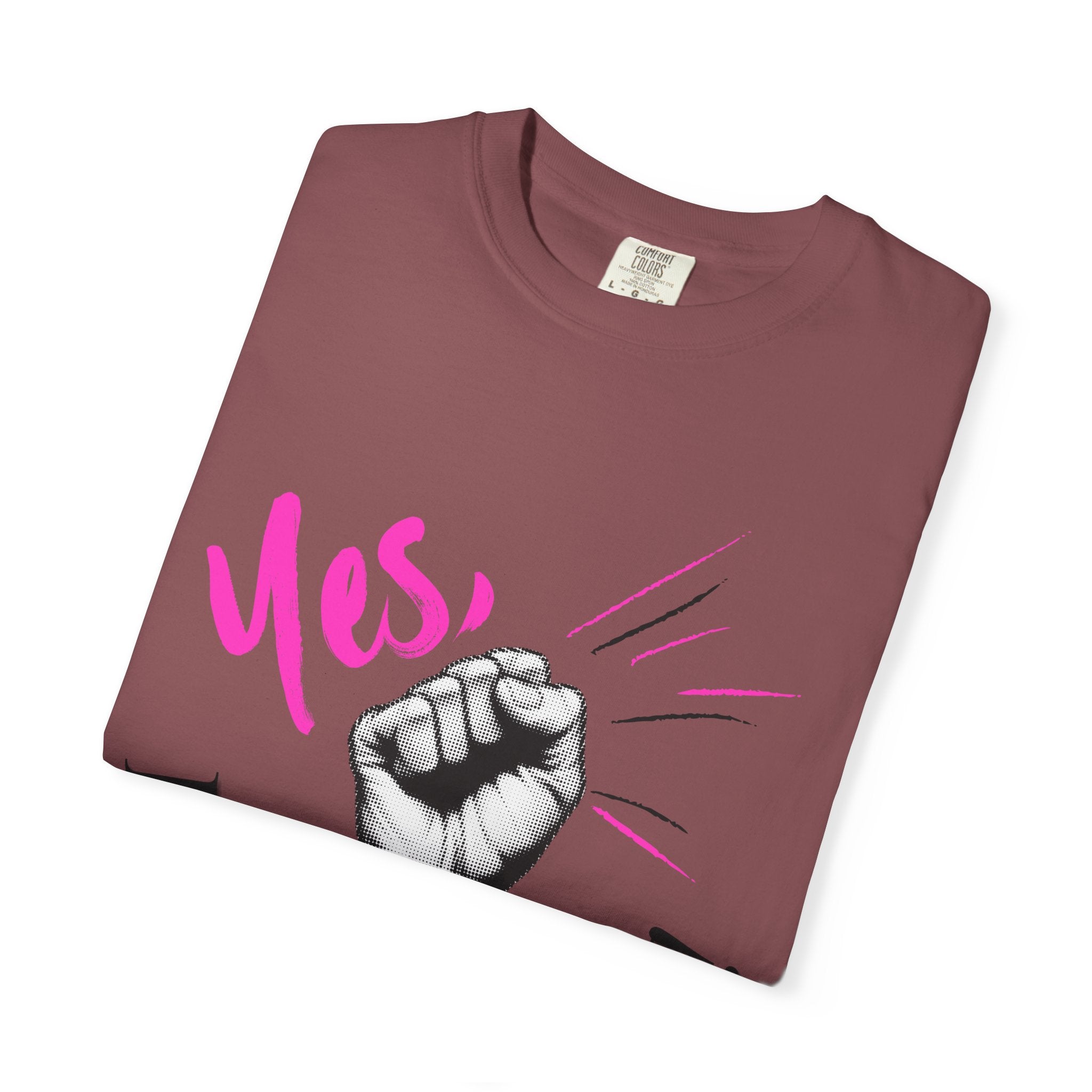 Empowering Voting T-shirt, Yes I Voted Today Tee, Unisex Garment-Dyed Shirt, Election Day Apparel, Civic Engagement Top