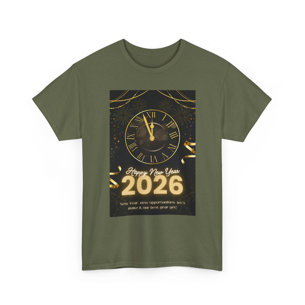 New Year's Celebration Tee, Unisex Heavy Cotton T-Shirt, Party Attire, Festive Apparel, Holiday Gift, Countdown Shirt