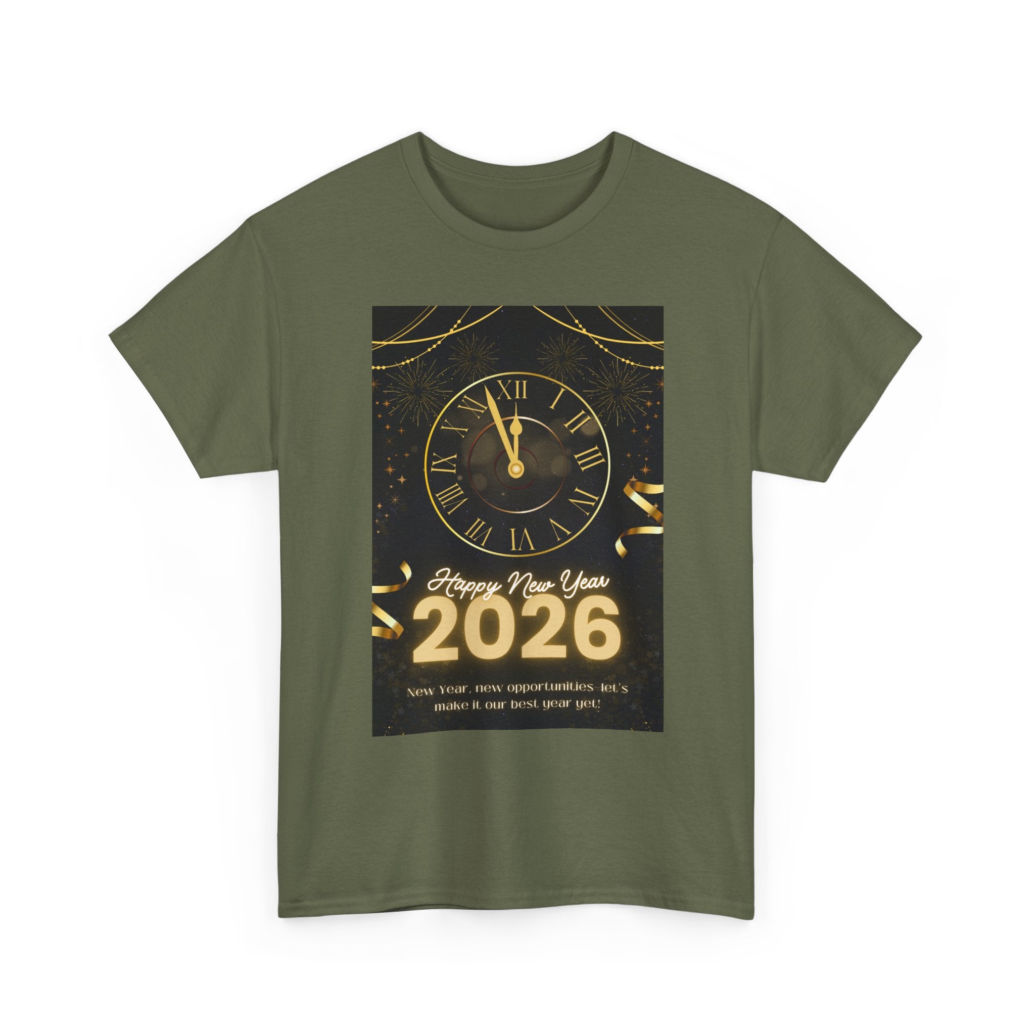 New Year's Celebration Tee, Unisex Heavy Cotton T-Shirt, Party Attire, Festive Apparel, Holiday Gift, Countdown Shirt