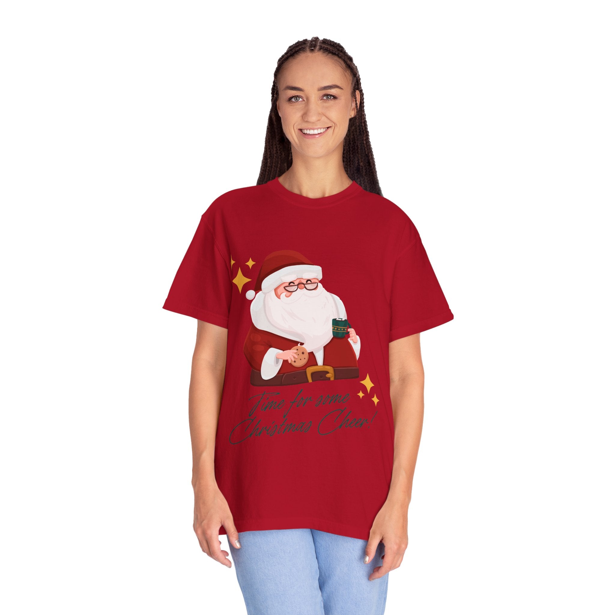 Festive Christmas T-Shirt, Holiday Apparel, Santa Graphic Tee, Unisex Christmas Gift, Seasonal Outfit, Cheerful Holiday Wear