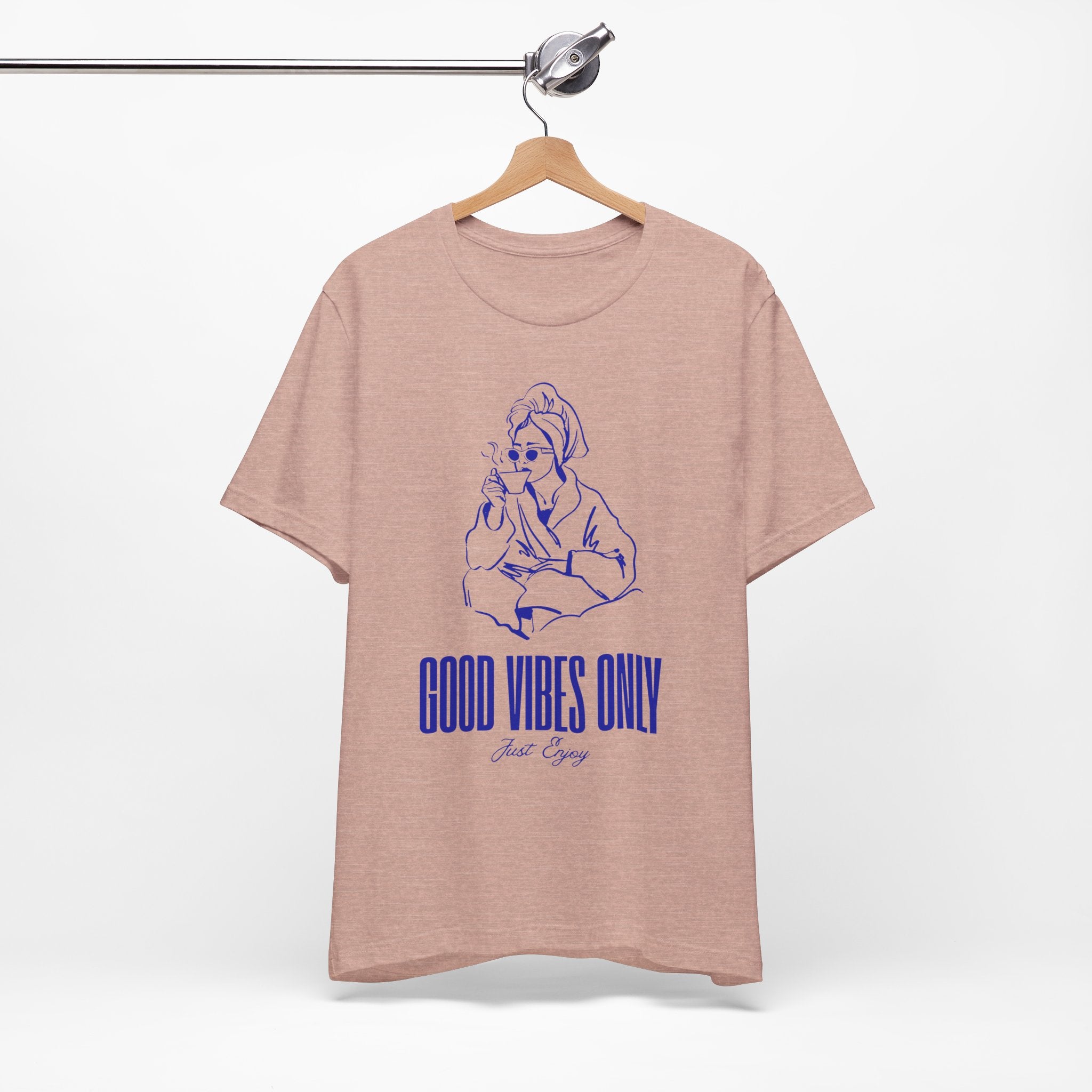 Good Vibes Only Unisex Jersey Tee - Relaxed Fit, Casual Outing, Gift for Friend, Positive Energy Shirt, Summer Wear