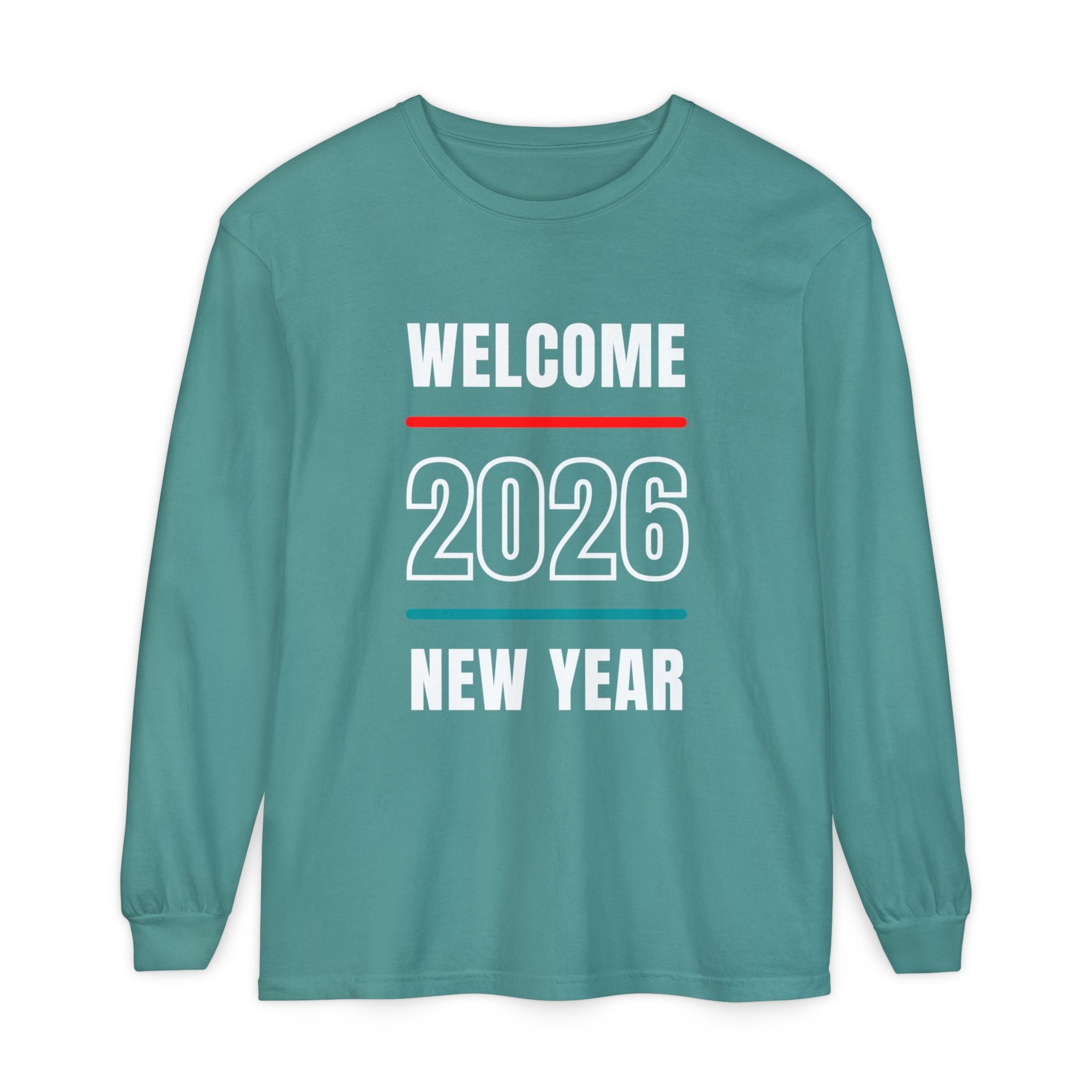 2026 New Year Long Sleeve T-Shirt | Unisex Cotton Tee for Celebration, Holiday Gift, Festive Apparel, Casual Wear