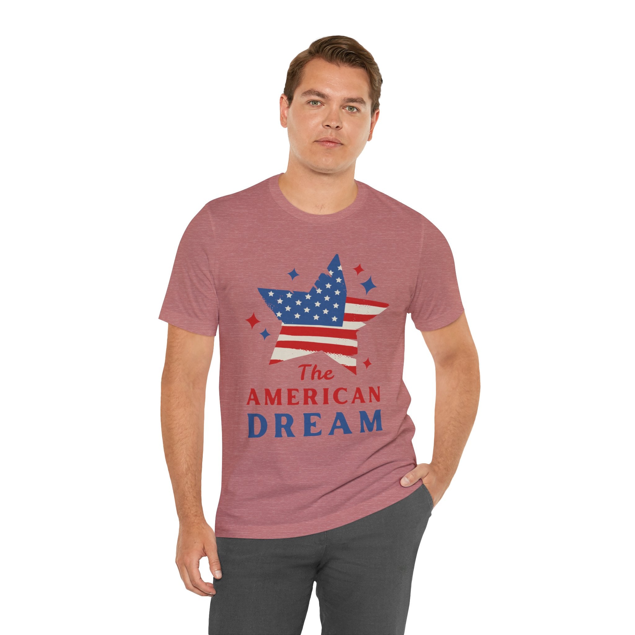 Patriotic T-Shirt, Independence Day Tee, American Dream Shirt, 4th of July Outfit, Stars and Stripes Tee Shirt