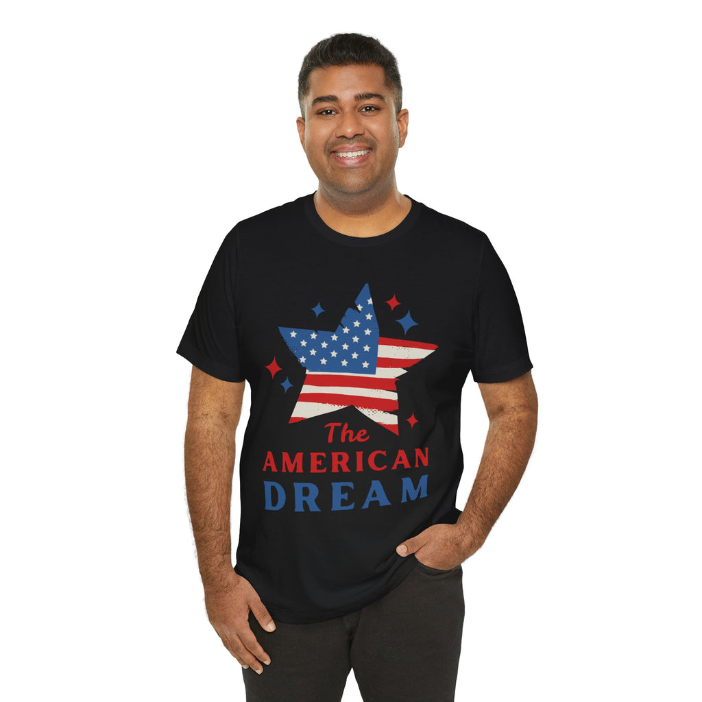 Patriotic T-Shirt, Independence Day Tee, American Dream Shirt, 4th of July Outfit, Stars and Stripes Tee Shirt