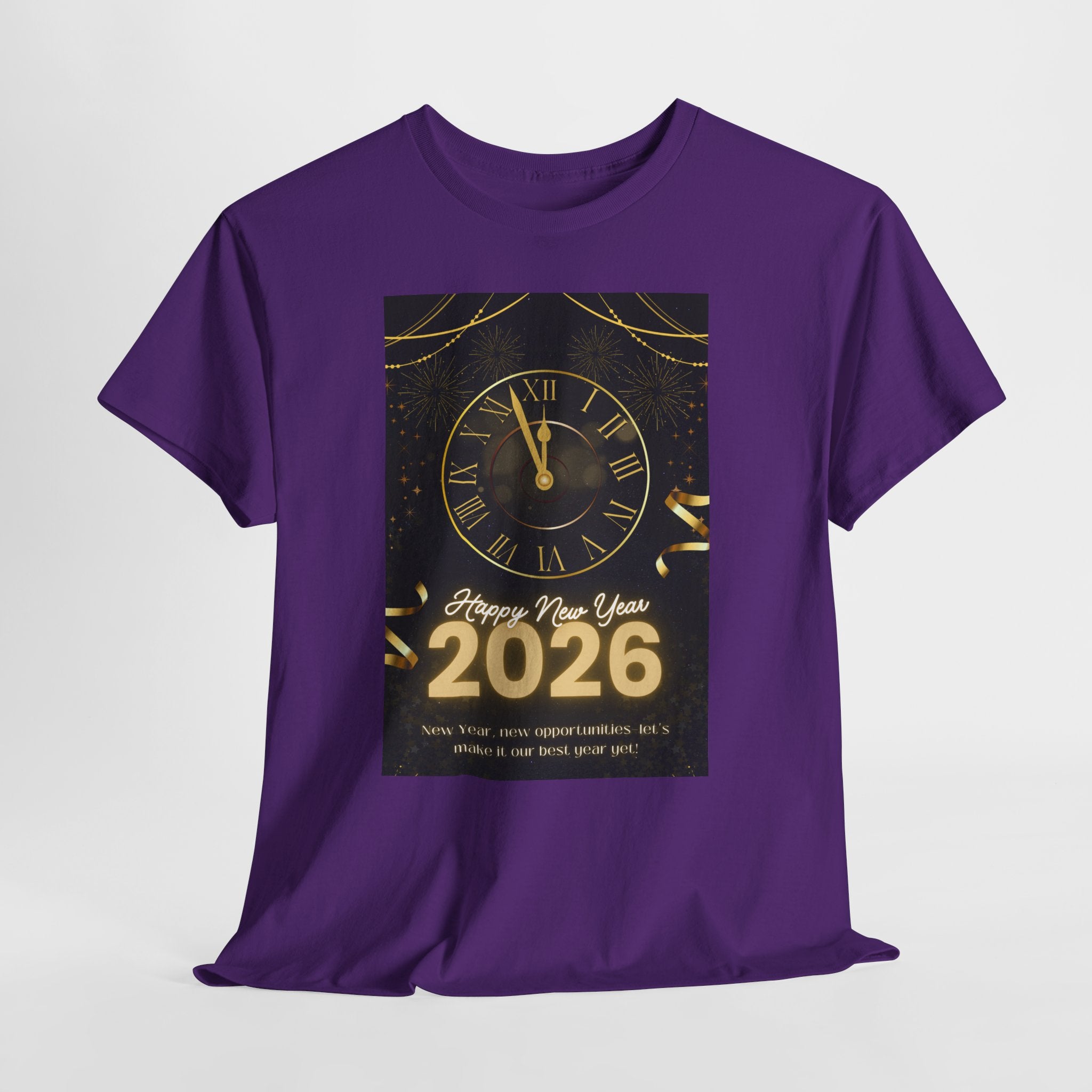 New Year's Celebration Tee, Unisex Heavy Cotton T-Shirt, Party Attire, Festive Apparel, Holiday Gift, Countdown Shirt