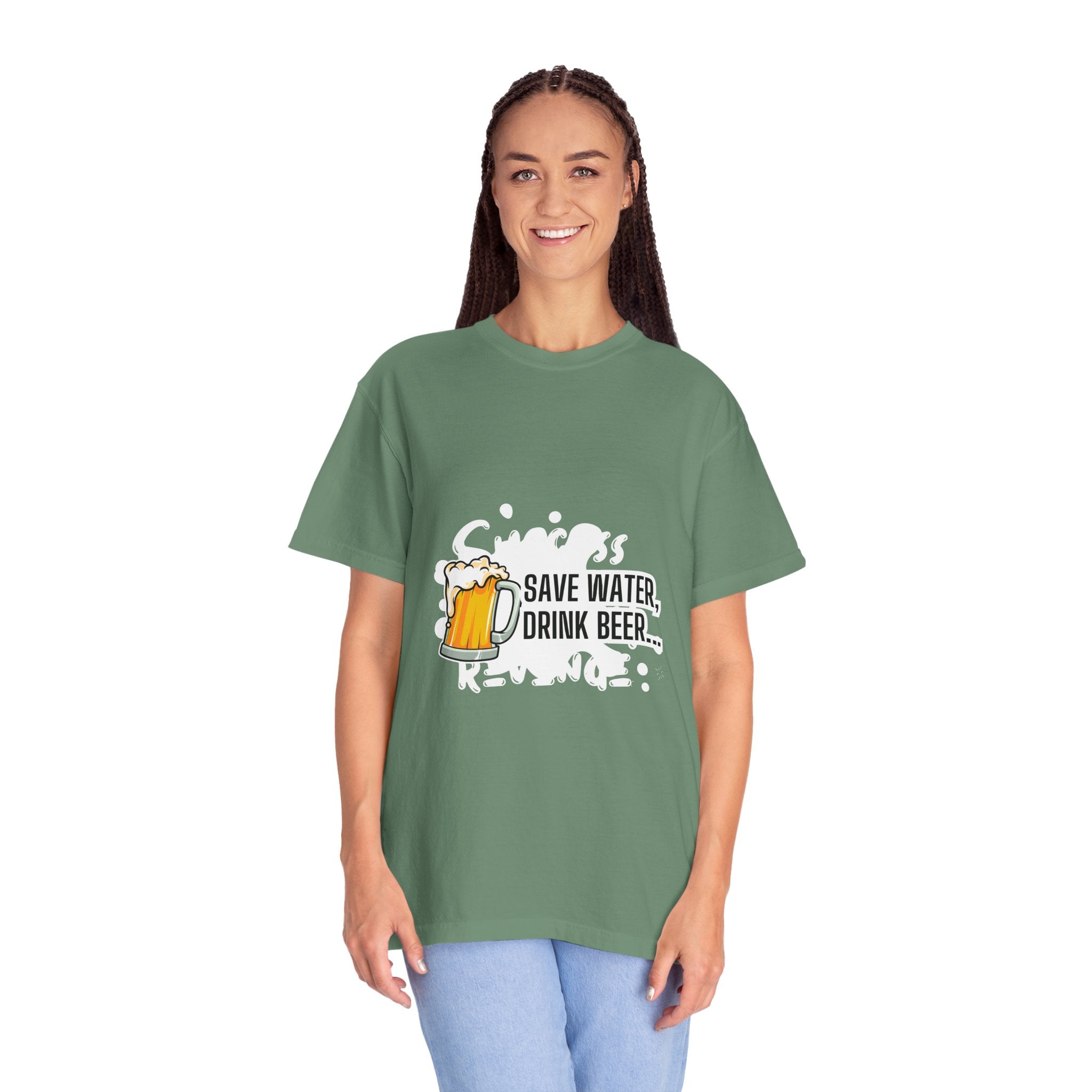 Beer Lovers Unisex T-Shirt, Fun Graphic Tee for Parties, Great Gift for Festivals, Casual Wear for Beer Enthusiasts, Save Water Drink Beer