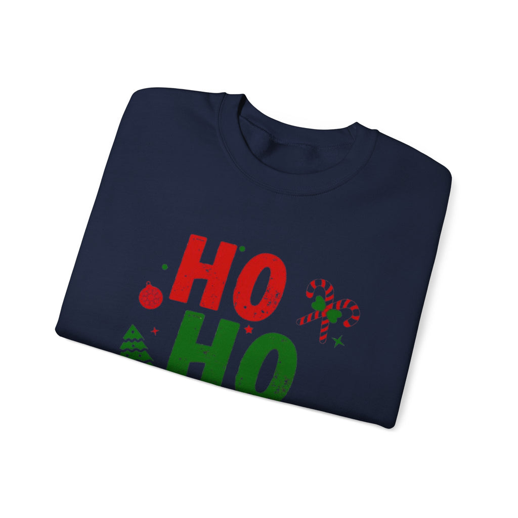 Festive Ho Ho Ho Sweatshirt for Holiday Cheer, Christmas Gift, Cozy Winter Apparel, Family Gatherings, Unisex Holiday Sweatshirt