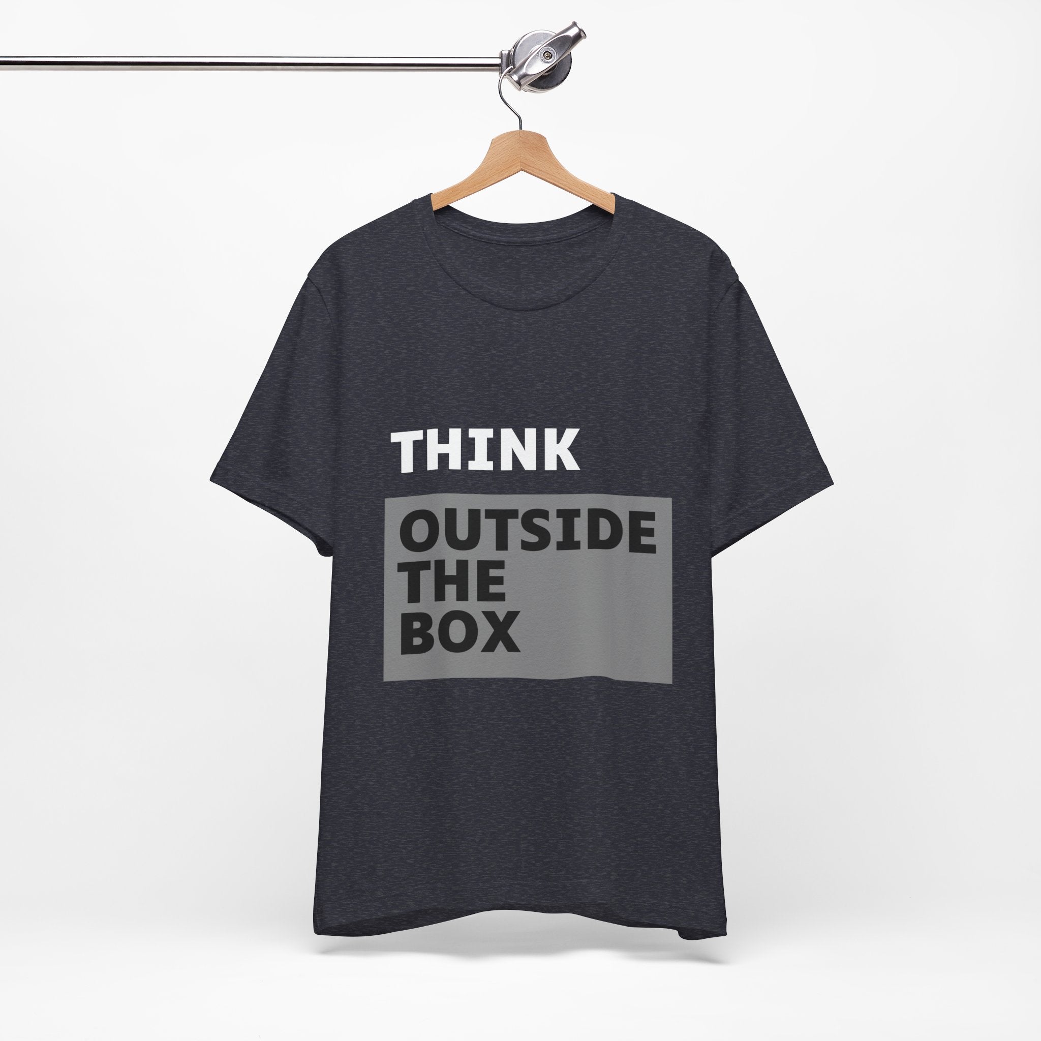 Think Outside the Box Unisex Tee, Short Sleeve T-shirt, Unique Design Shirt, Creative Tee, Unisex Graphic Tee