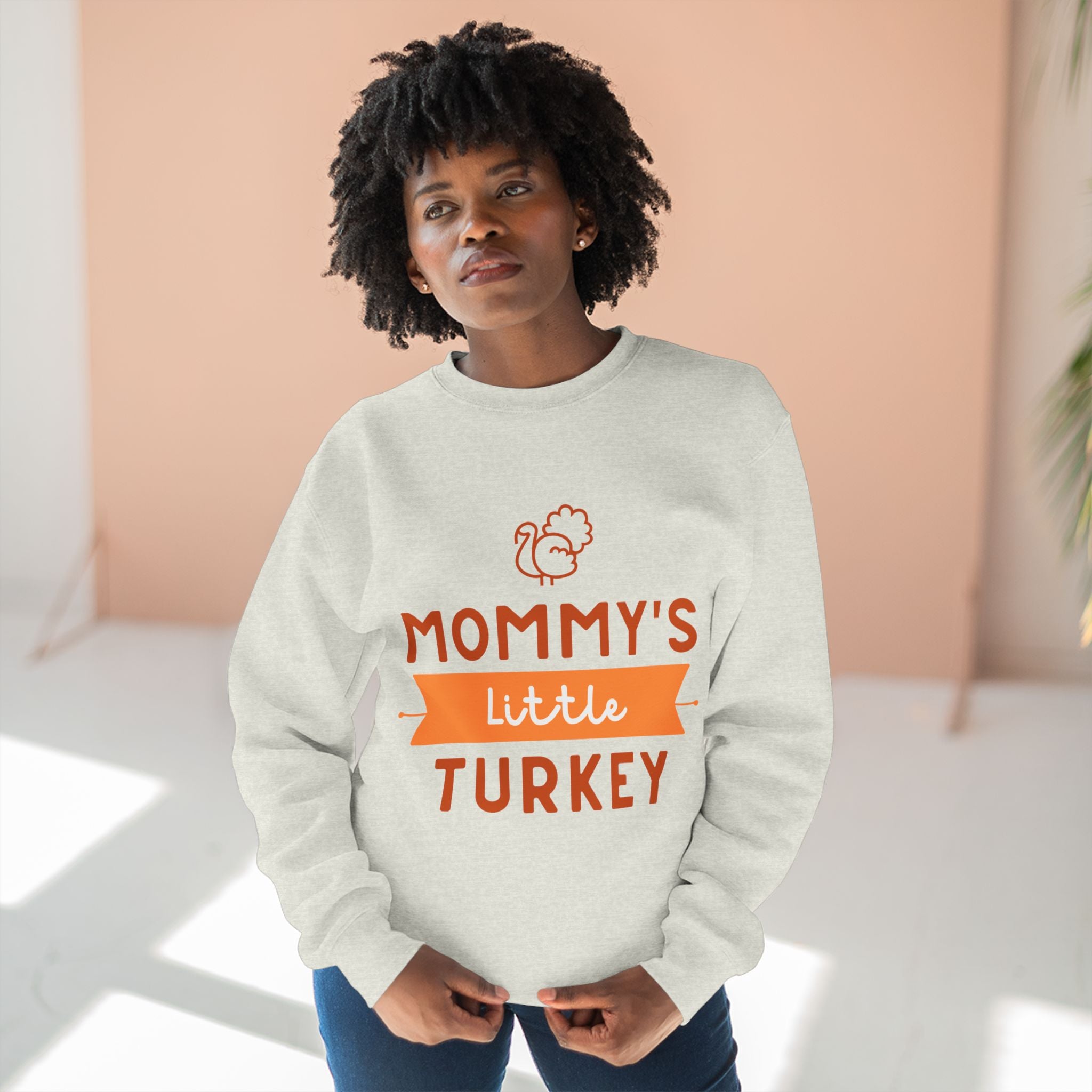 Mommy's Little Turkey Sweatshirt, Thanksgiving Sweater, Family Holiday Outfit, Unisex Crewneck, Festive Fall Apparel