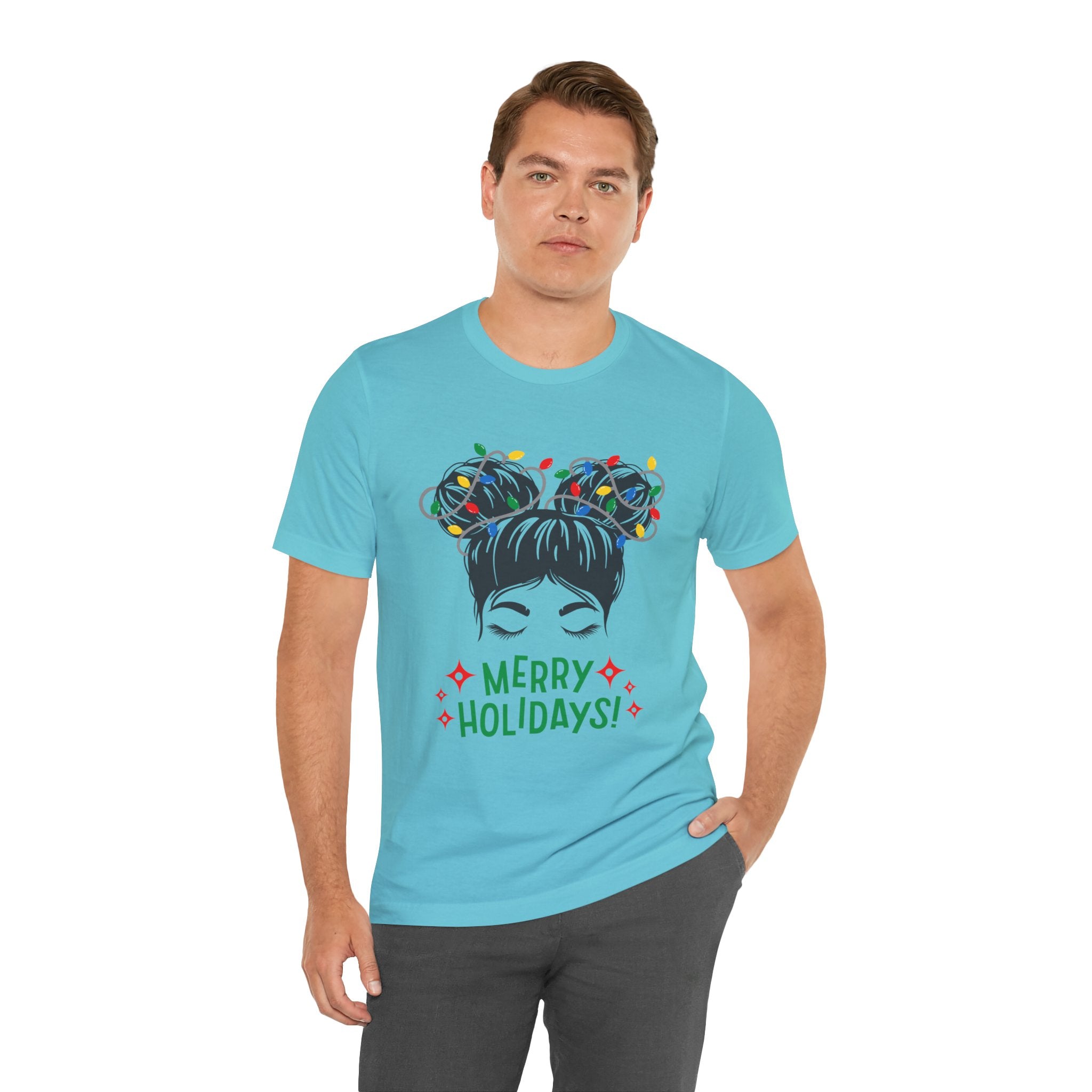 Festive Holiday Tee - Merry Holidays Graphic, Unisex Jersey Short Sleeve Shirt, Christmas Apparel, Seasonal Gift, Cozy Vibes