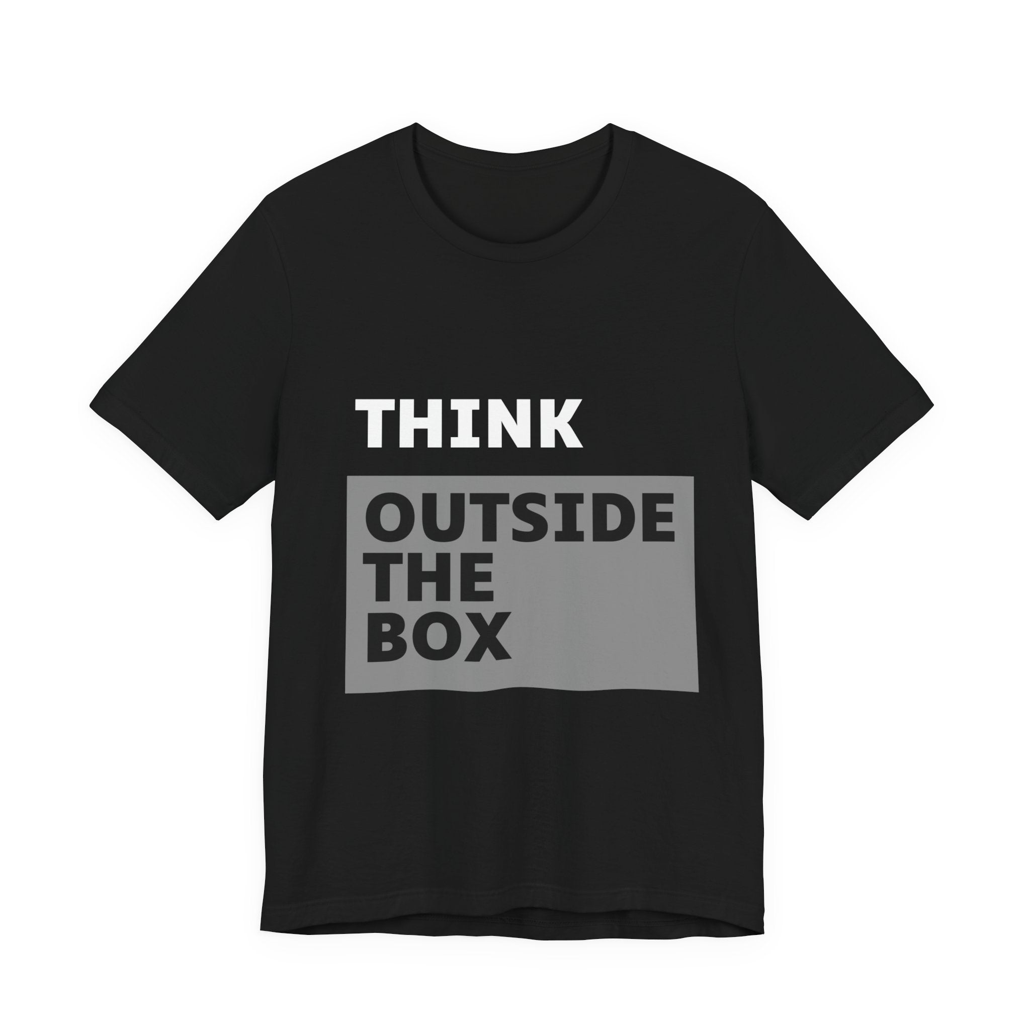 Think Outside the Box Unisex Tee, Short Sleeve T-shirt, Unique Design Shirt, Creative Tee, Unisex Graphic Tee