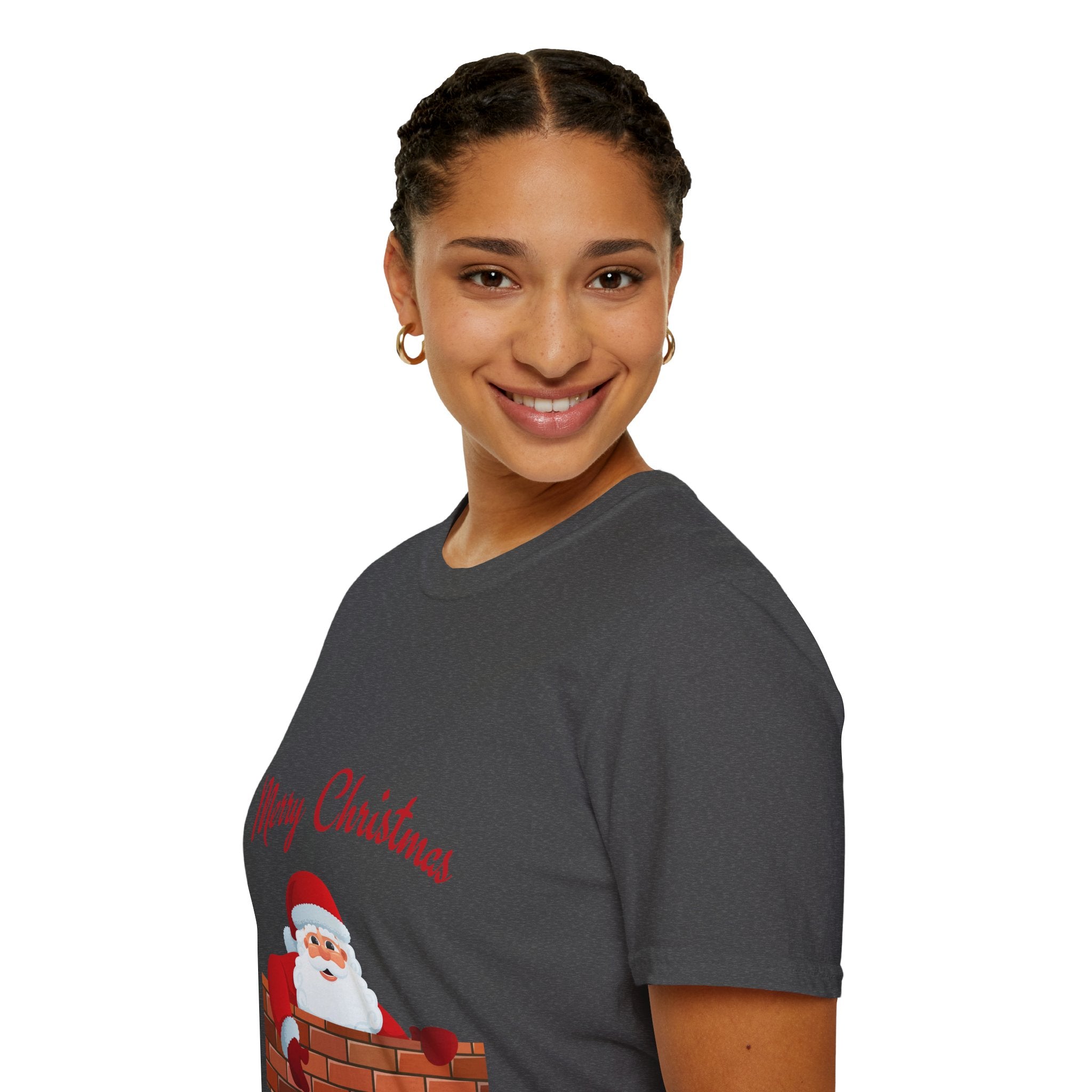 Merry Christmas Santa T-Shirt, Holiday Tee, Unisex Christmas Top, Festive Shirt, Gift for Him/Her, Family Reunion Apparel