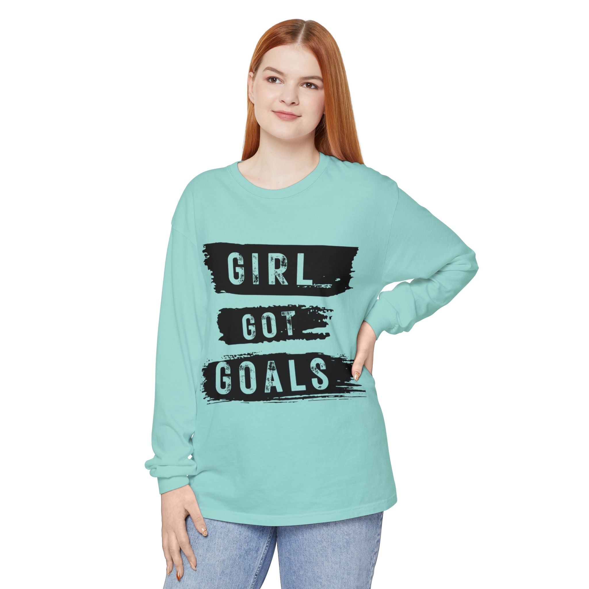 Girl Got Goals Long Sleeve T-Shirt | Motivational Apparel, Unisex Tees, Inspirational Gift, Casual Wear, Trendy Clothing