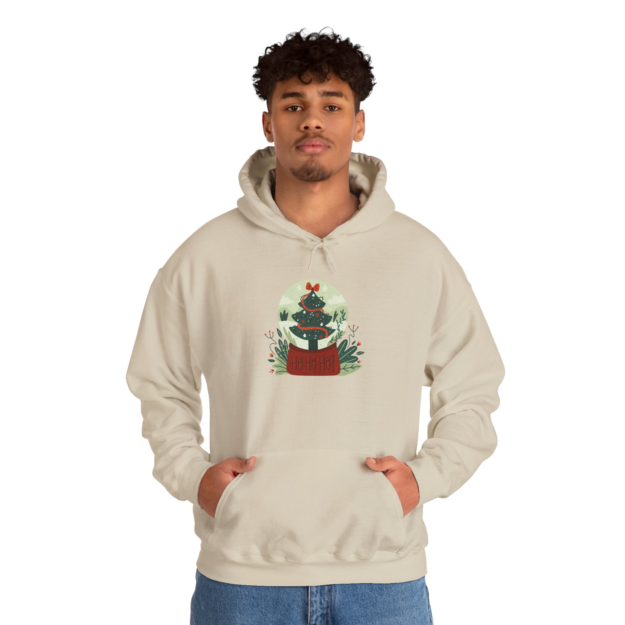 Cozy Holiday Hoodie with Snow Globe Design | Festive Gift, Winter Apparel, Christmas Sweatshirt, Unisex Hoodie, Seasonal Outfit
