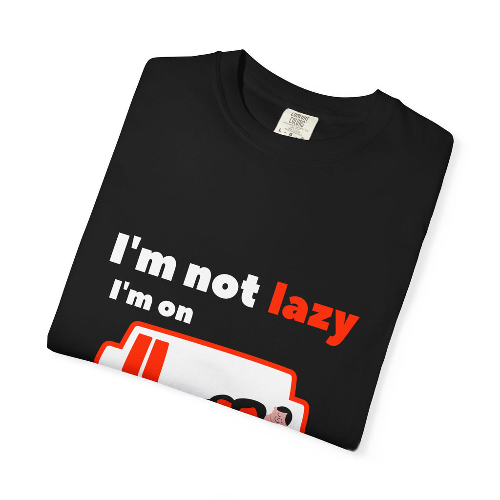 Funny Energy-Saving T-Shirt, Soft Unisex Tee for Relaxed Vibes, Perfect for Lazy Days, Gifts for Friends, Casual Wear