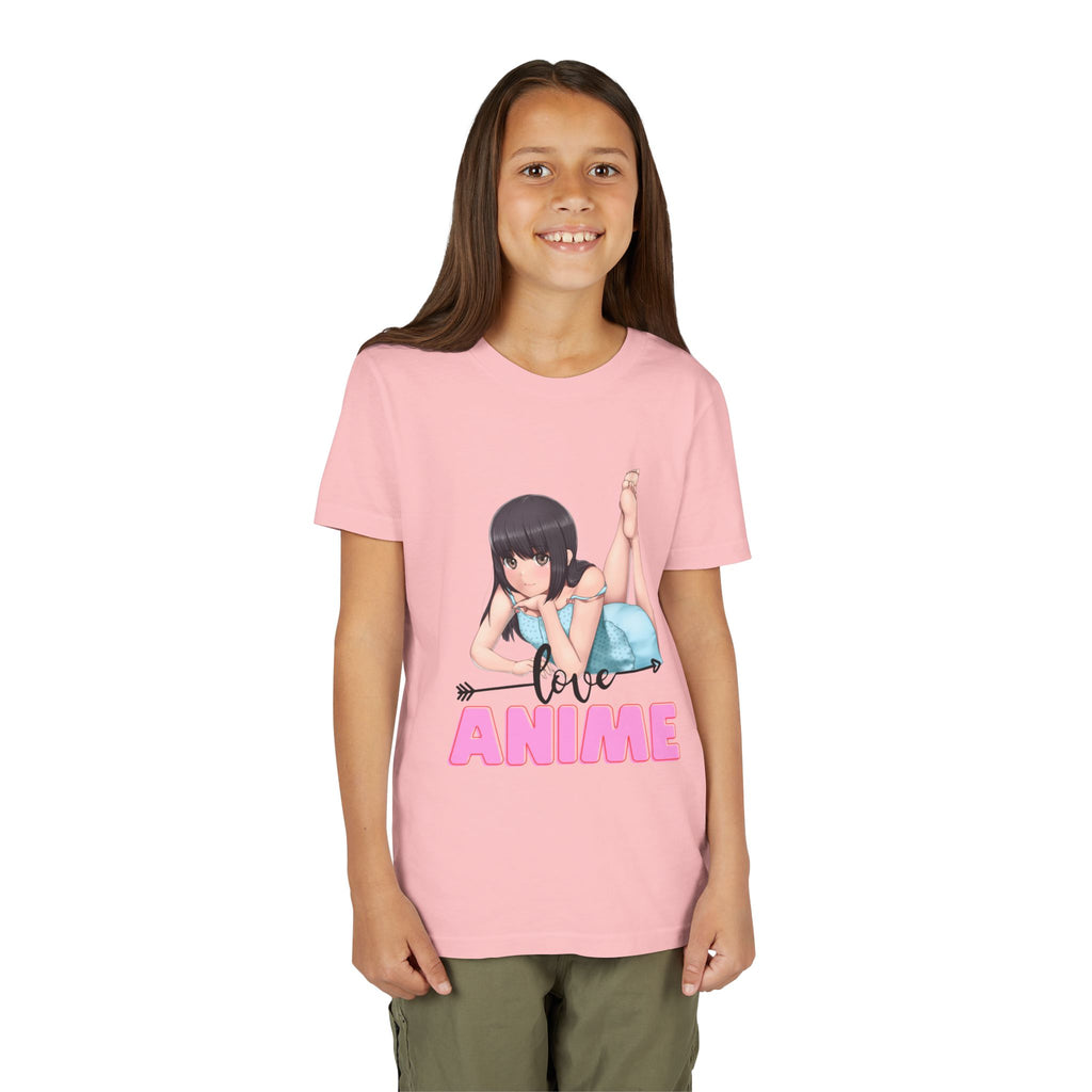 Anime Love Youth Tee, Kids' Anime Shirt, Manga Fans Gift, Cute Youth T-Shirt, Kawaii Apparel for Kids, Anime Enthusiasts Tee