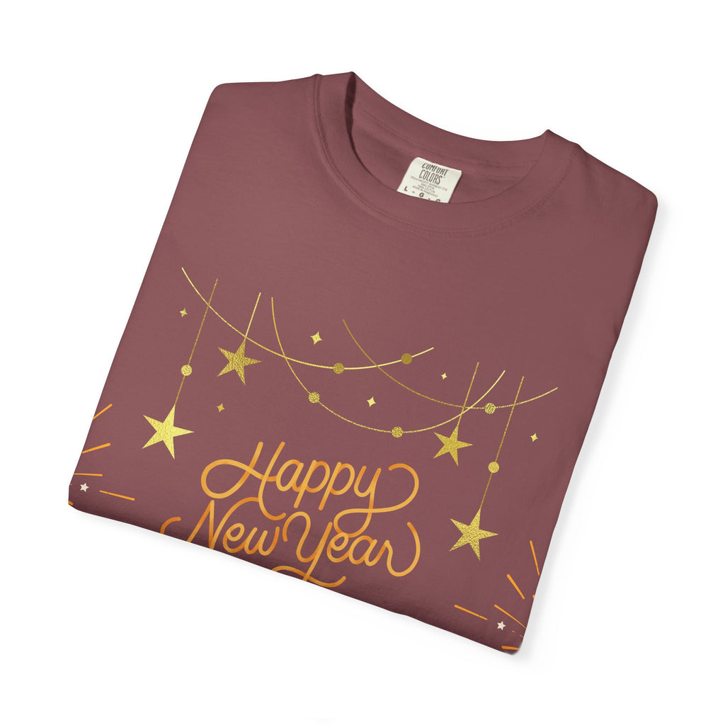 New Year Celebration T-Shirt | Unisex Garment-Dyed Tee with Happy New Year 2026 Design, Festive Apparel, Holiday Gift, Party Wear