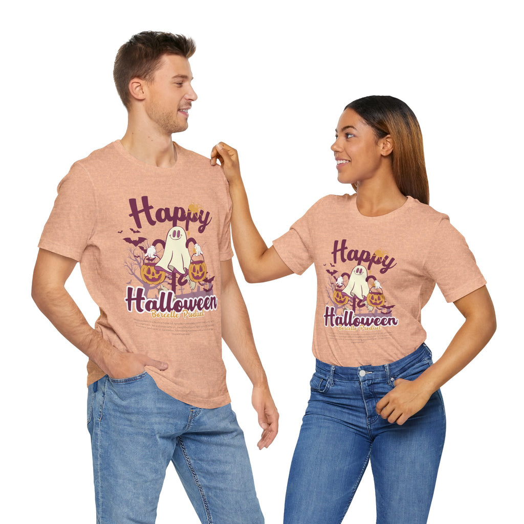 Halloween Unisex T-Shirt, Cute Ghost Tee, Fall Apparel, Kids Halloween Costume, Spooky Season Shirt, Trick or Treat Gift