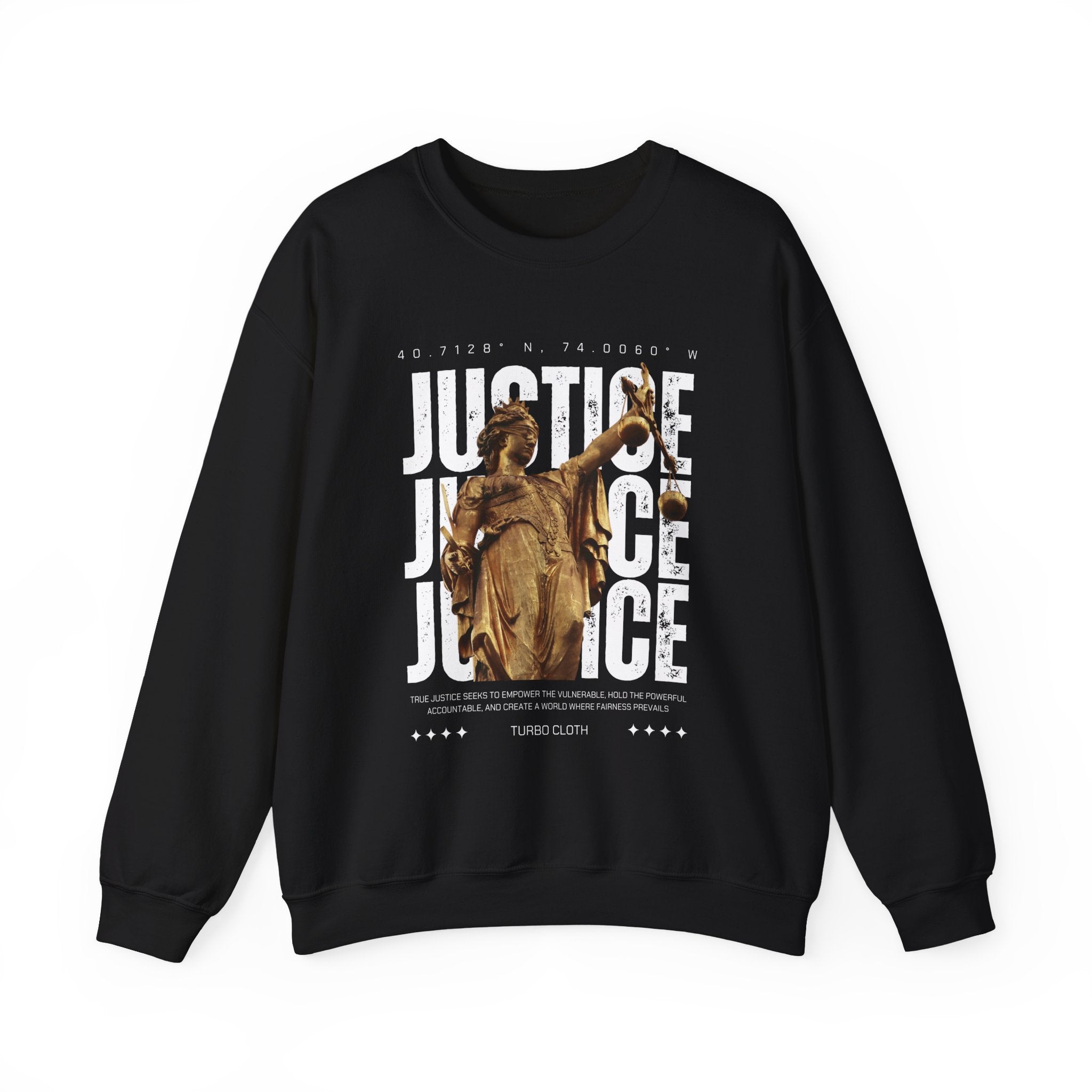 Justice-Themed Unisex Crewneck Sweatshirt | Statement Apparel for Activists, Social Justice, Casual Wear, Gifts, and Awareness