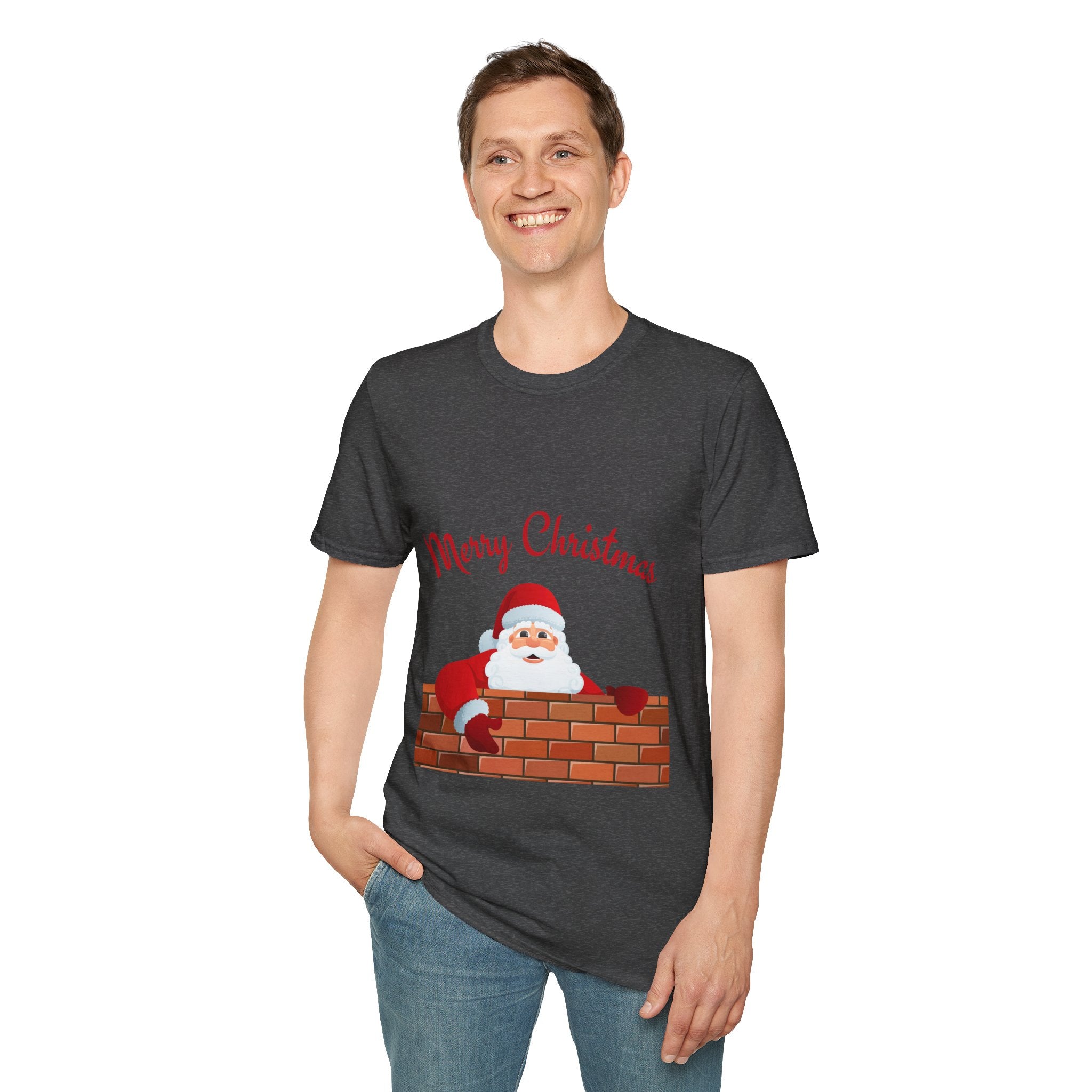 Merry Christmas Santa T-Shirt, Holiday Tee, Unisex Christmas Top, Festive Shirt, Gift for Him/Her, Family Reunion Apparel