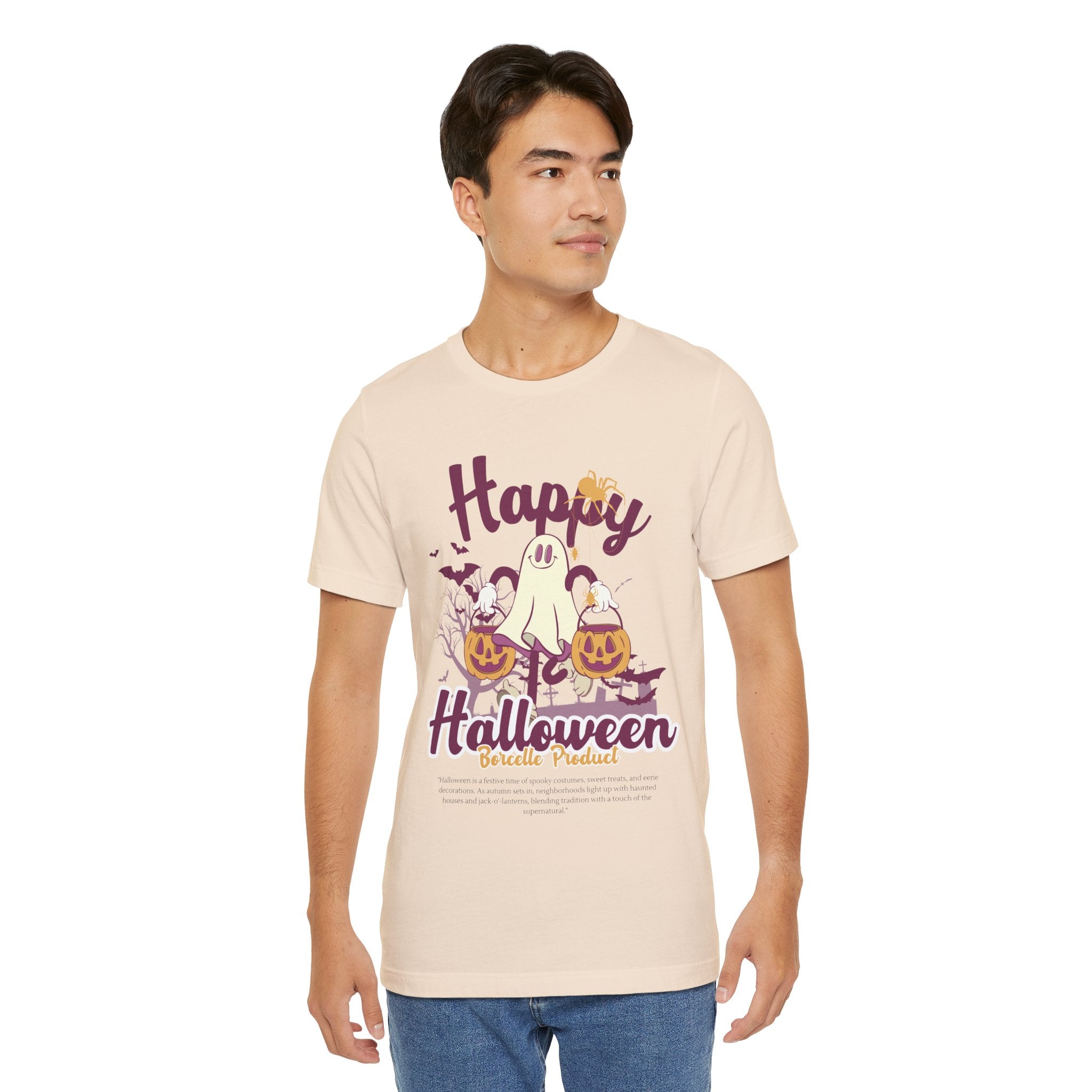 Halloween Unisex T-Shirt, Cute Ghost Tee, Fall Apparel, Kids Halloween Costume, Spooky Season Shirt, Trick or Treat Gift