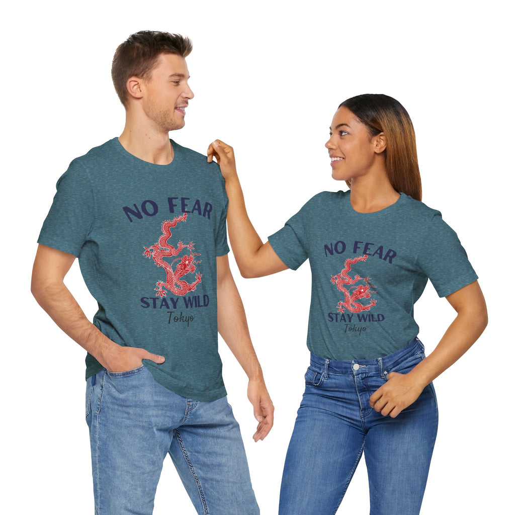No Fear Stay Wild Unisex T-Shirt | Adventure Tee, Casual Wear, Gift for Nature Lovers, Inspirational Shirt, Summer Fashion