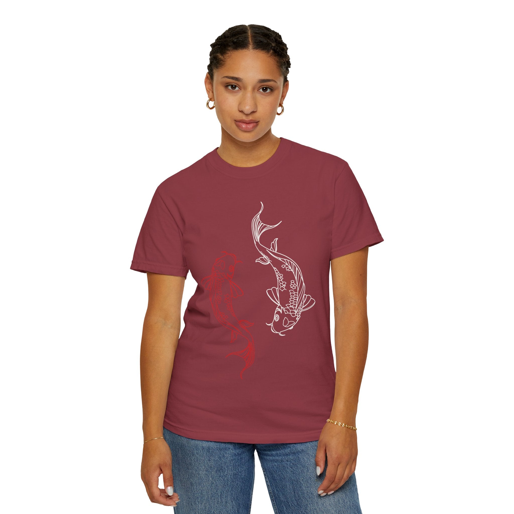 Koi Fish Unisex T-Shirt | Art Tee, Summer Style, Casual Wear, Gift for Nature Lovers, Zen & Peaceful Vibe