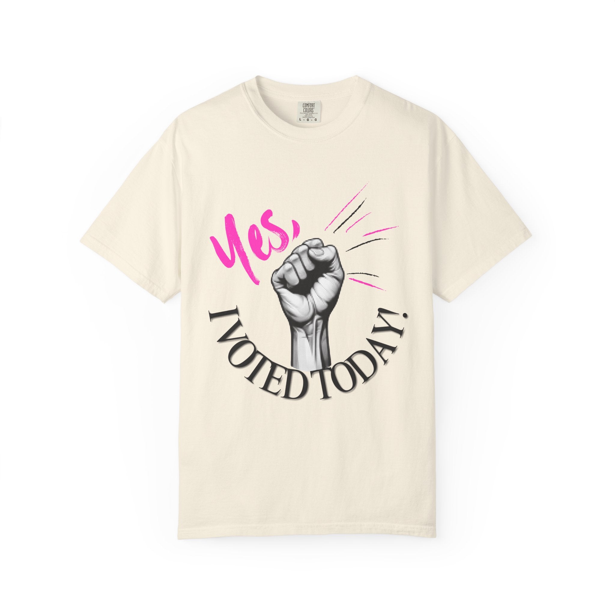 Empowering Voting T-shirt, Yes I Voted Today Tee, Unisex Garment-Dyed Shirt, Election Day Apparel, Civic Engagement Top