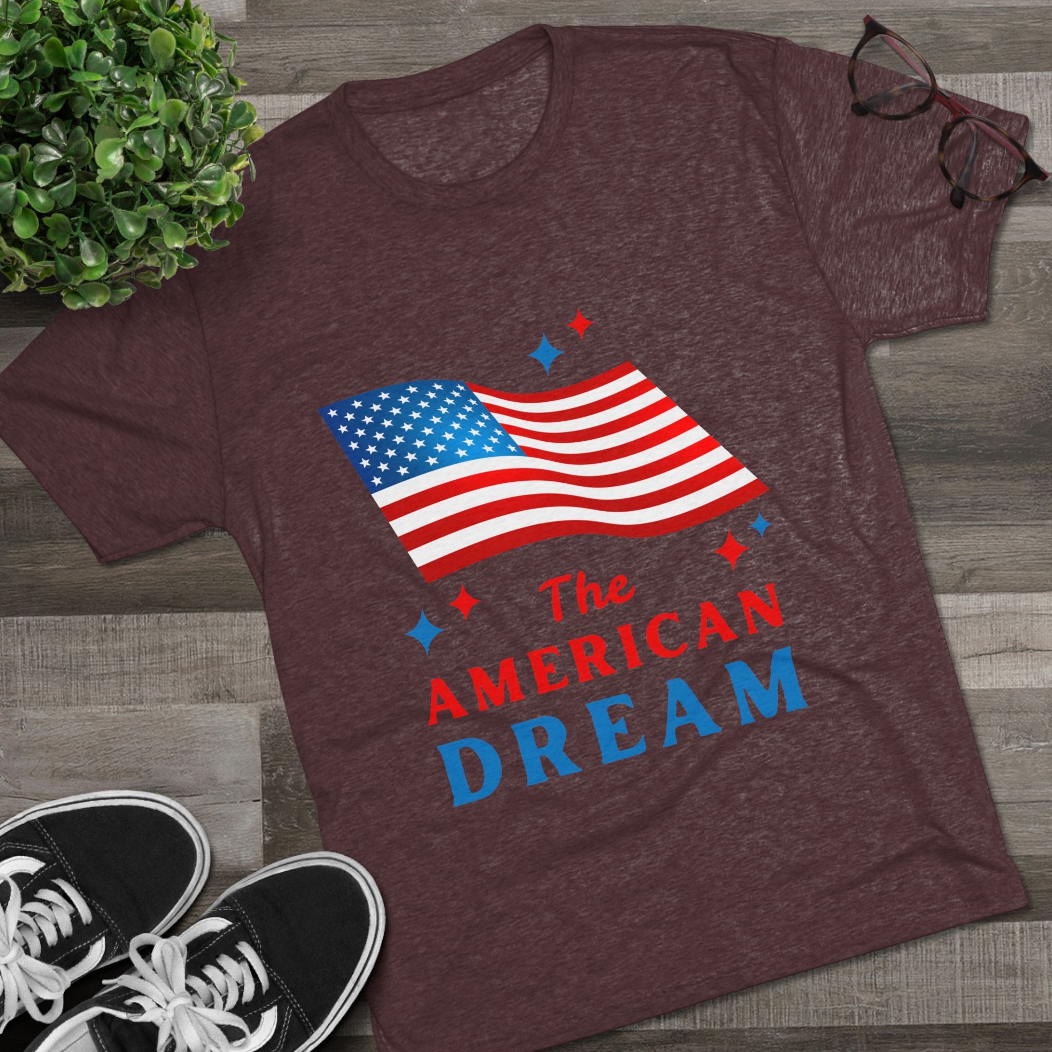 American Dream Unisex Crew Tee, Patriotic Shirt, Independence Day Tee, Casual Summer Top, Gift for Proud Americans