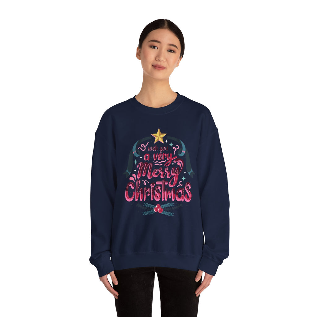 Merry Christmas Sweatshirt, Cozy Holiday Apparel, Unisex Christmas Gift, Festive Crewneck, Winter Wardrobe Essential