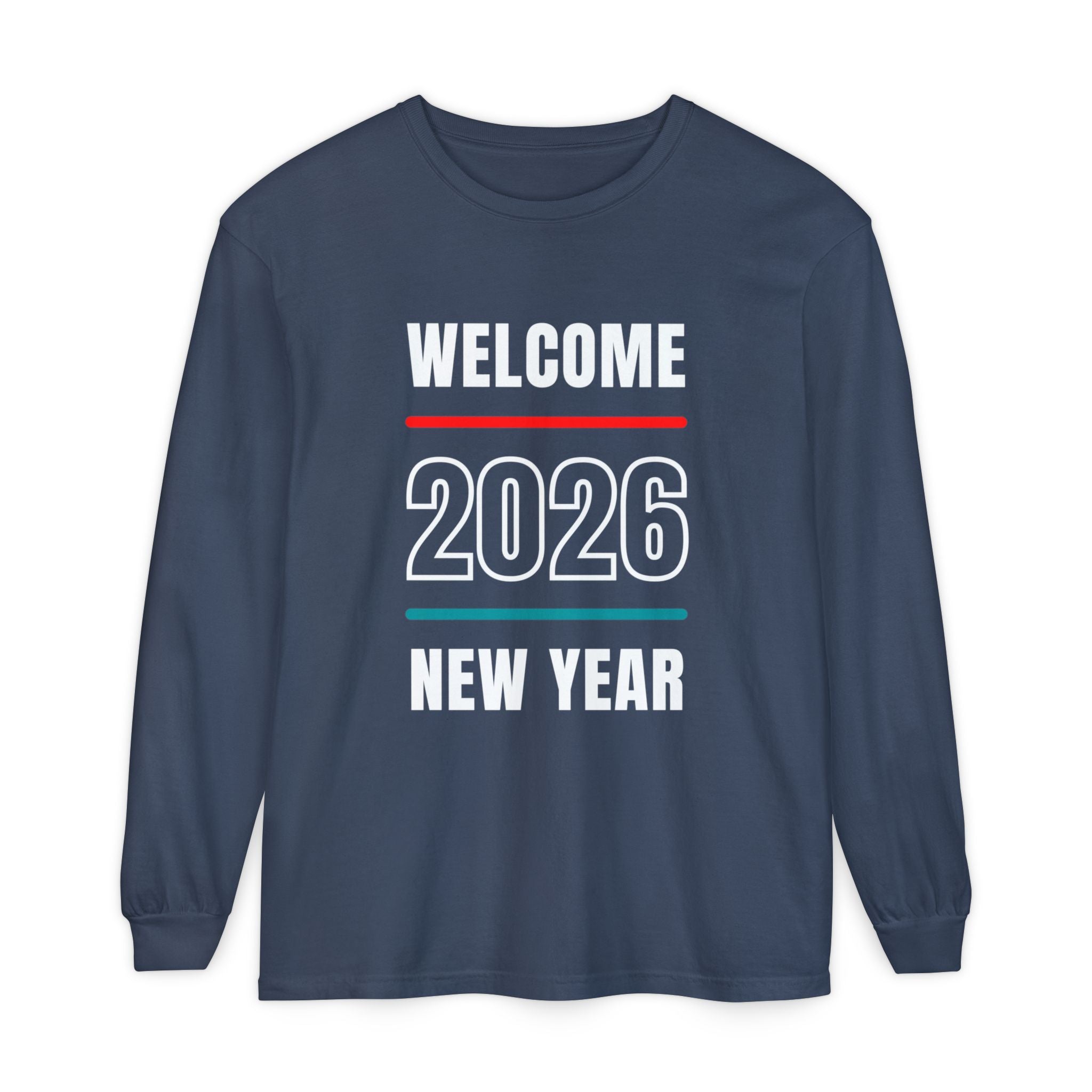 2026 New Year Long Sleeve T-Shirt | Unisex Cotton Tee for Celebration, Holiday Gift, Festive Apparel, Casual Wear