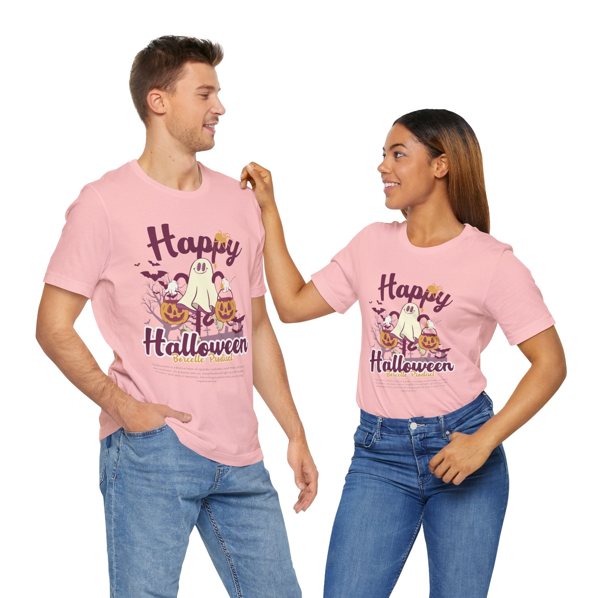 Halloween Unisex T-Shirt, Cute Ghost Tee, Fall Apparel, Kids Halloween Costume, Spooky Season Shirt, Trick or Treat Gift