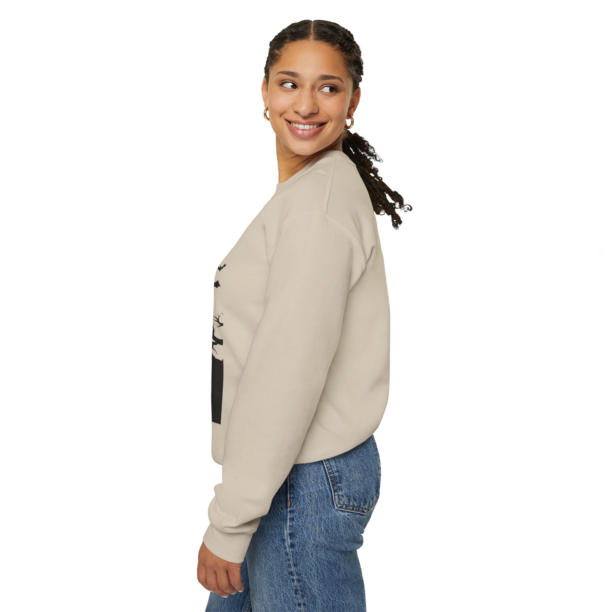 Halloween Haunted House Sweatshirt, Cozy Fall Wardrobe, Unisex Pullover, Spooky Season, Halloween Gift Idea, Festival Apparel