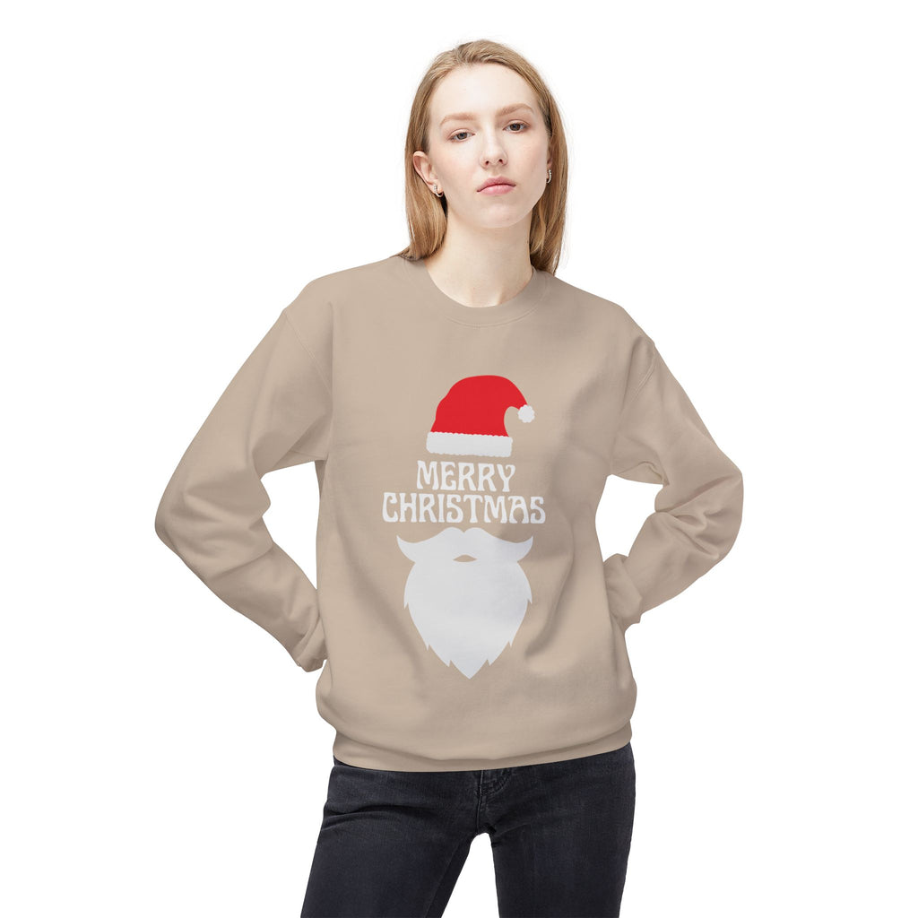 Christmas Sweatshirt, Unisex Fleece Crew, Merry Christmas Sweater, Holiday Apparel, Seasonal Gift, Winter Comfort