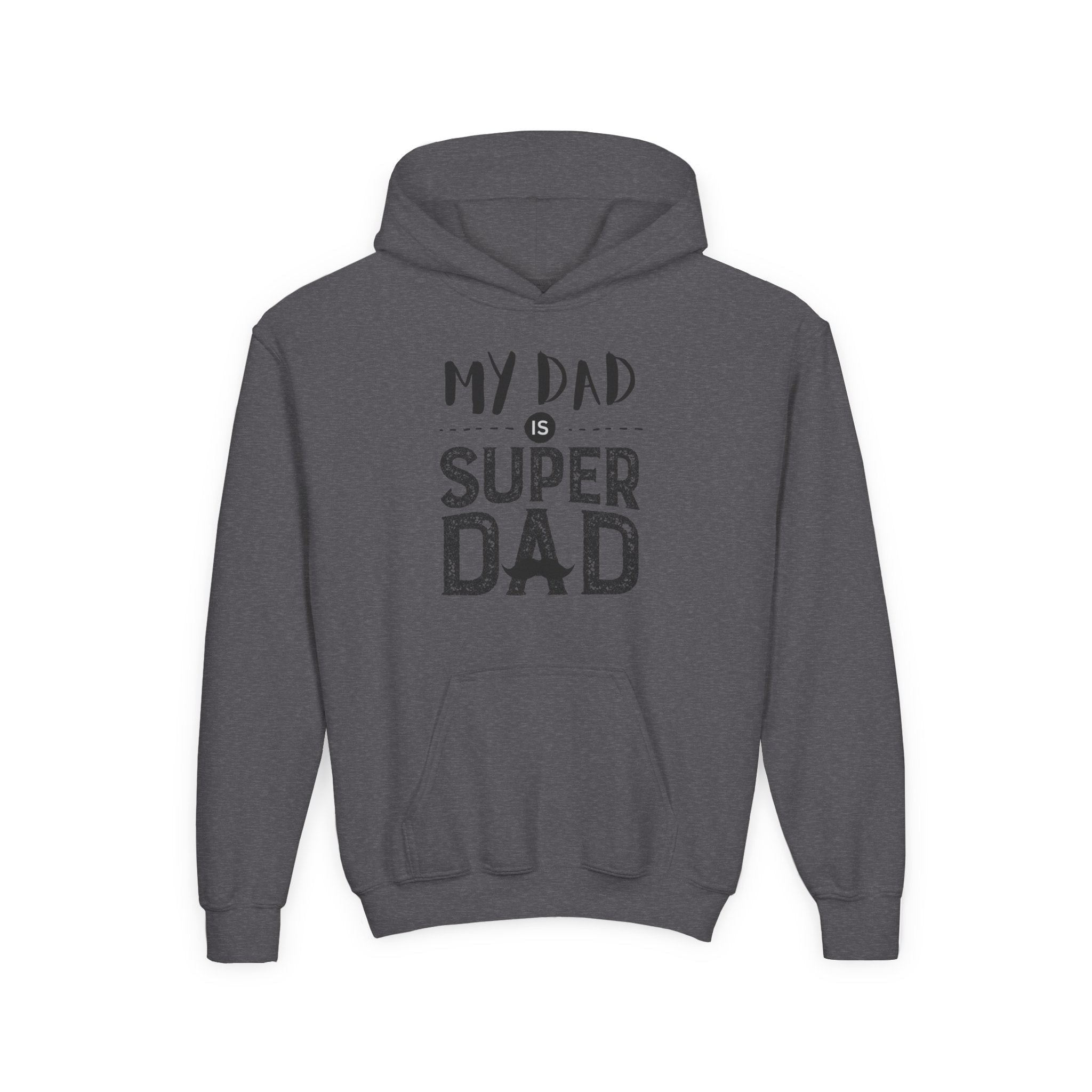 Super Dad Youth Hoodie, Perfect Gift for Father’s Day, Birthday, Everyday Comfort, Cute Sweatshirt for Kids