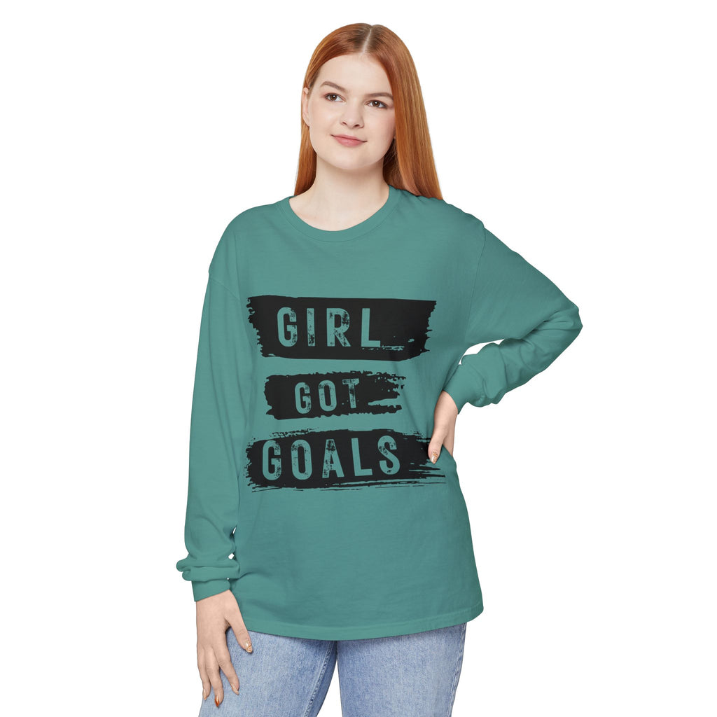 Girl Got Goals Long Sleeve T-Shirt | Motivational Apparel, Unisex Tees, Inspirational Gift, Casual Wear, Trendy Clothing